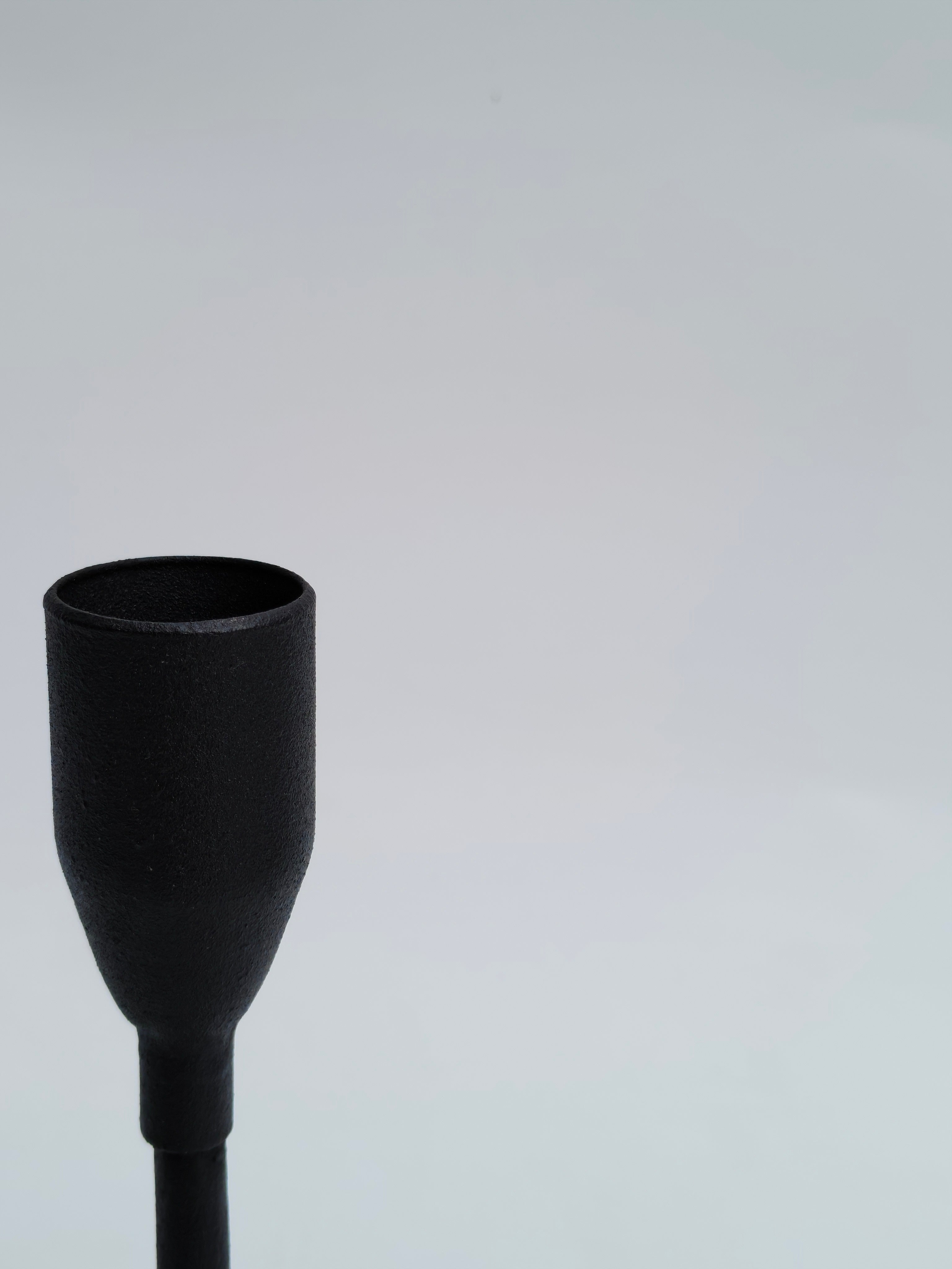 Modern Black Metal Taper Candle Holder
