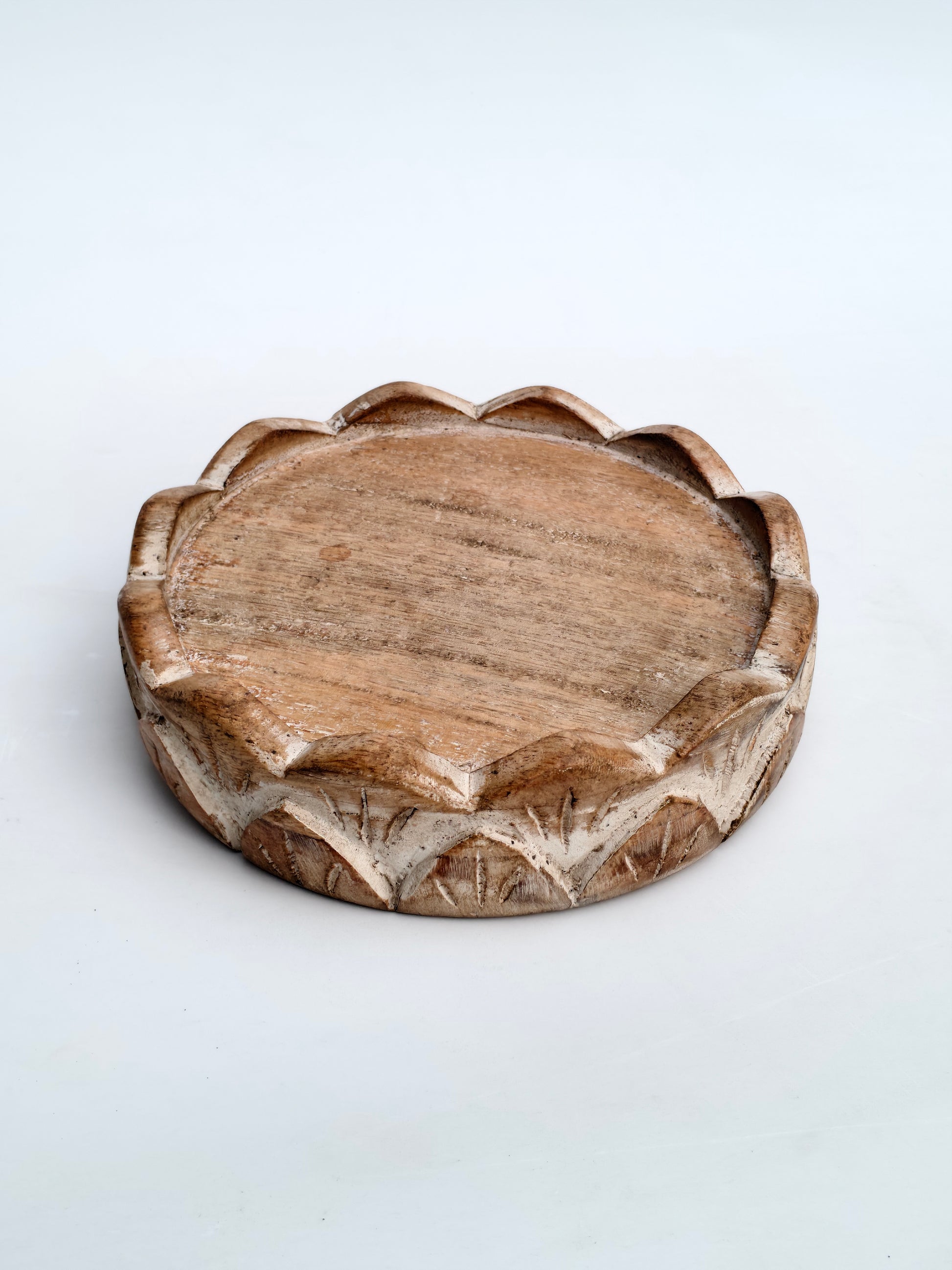 Hand-Carved Wooden Serving Tray / Platter
