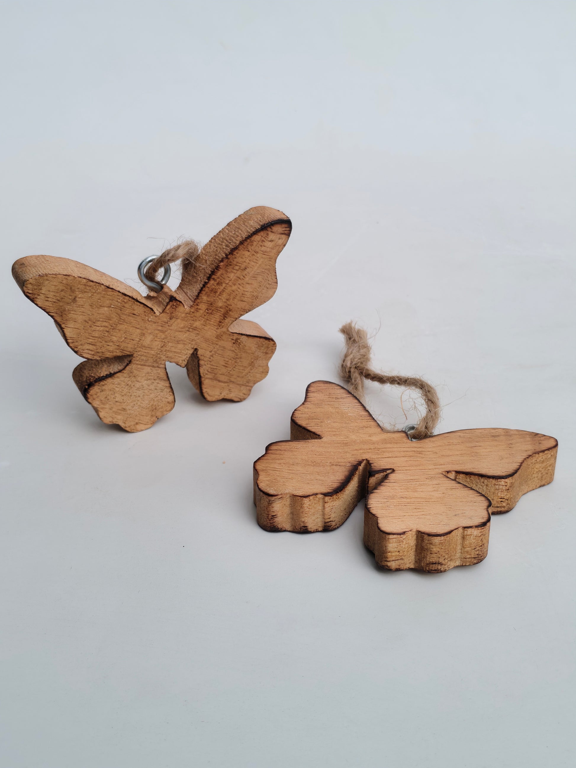 Hand-Carved Wooden Butterfly Hanging Decor