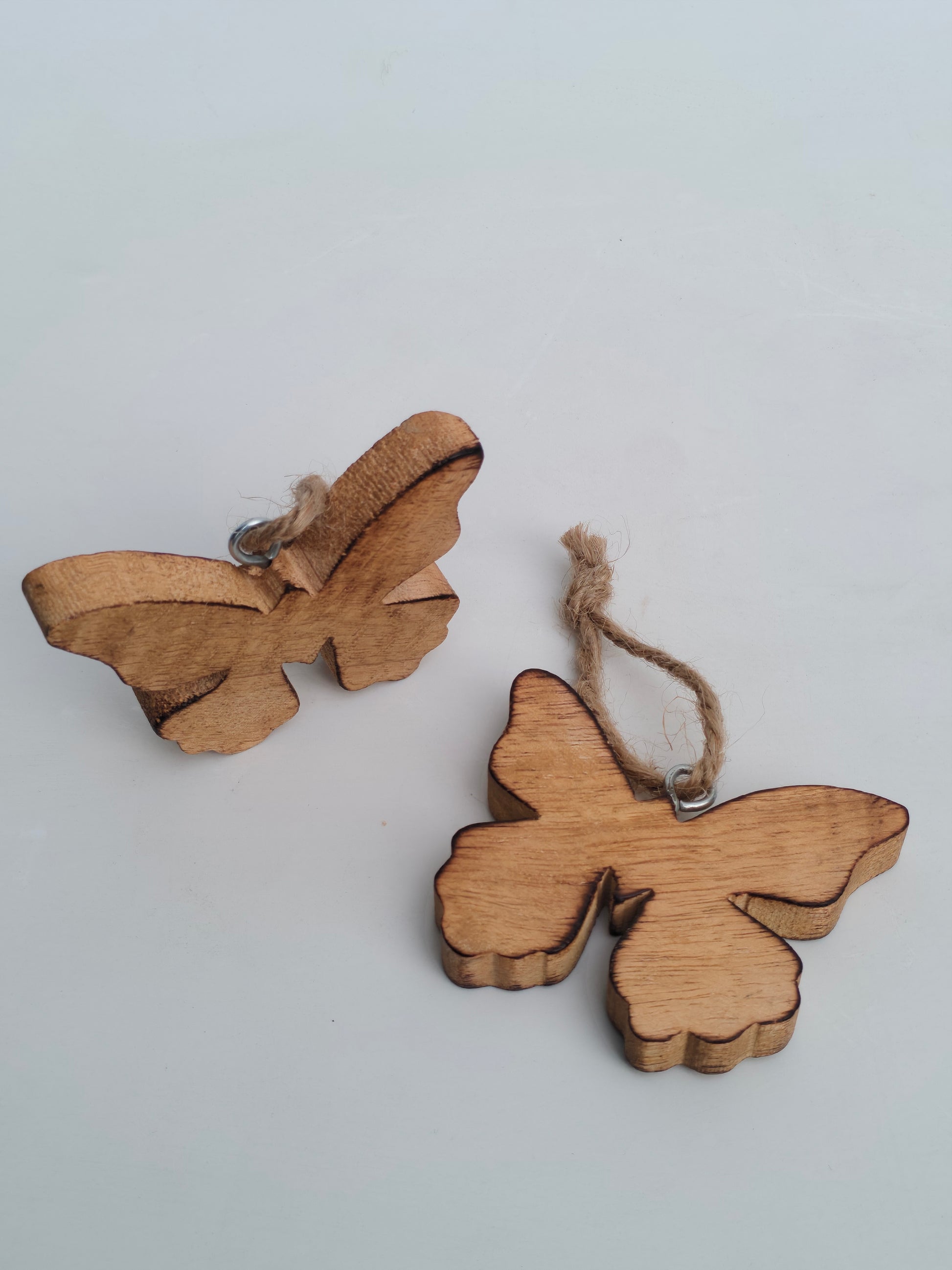 Hand-Carved Wooden Butterfly Hanging Decor