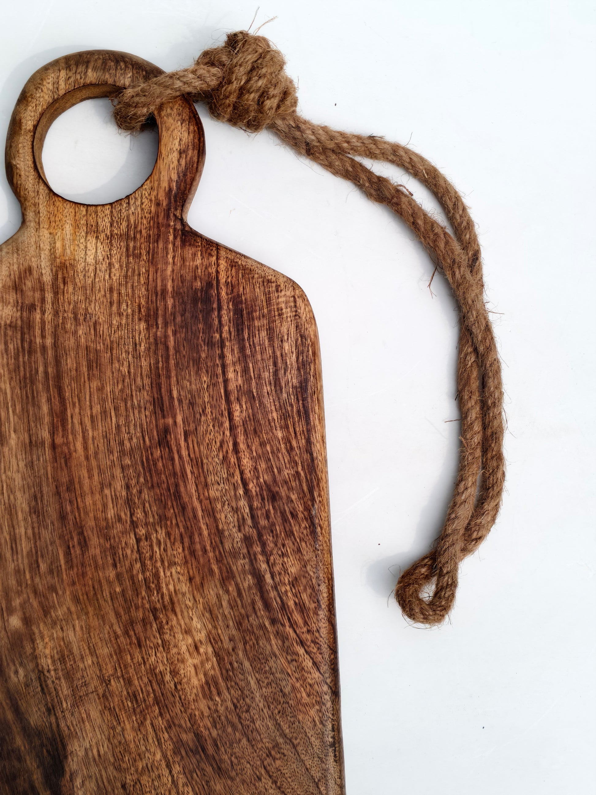 Rustic Wooden Charcuterie & Serving Board with Dual Handles