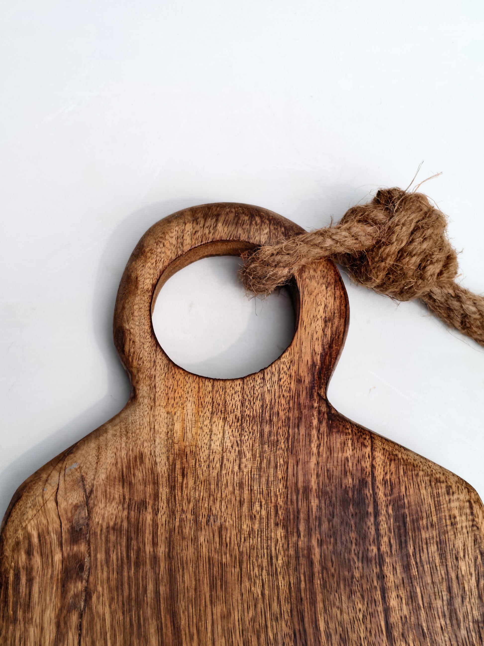 Rustic Wooden Charcuterie & Serving Board with Dual Handles