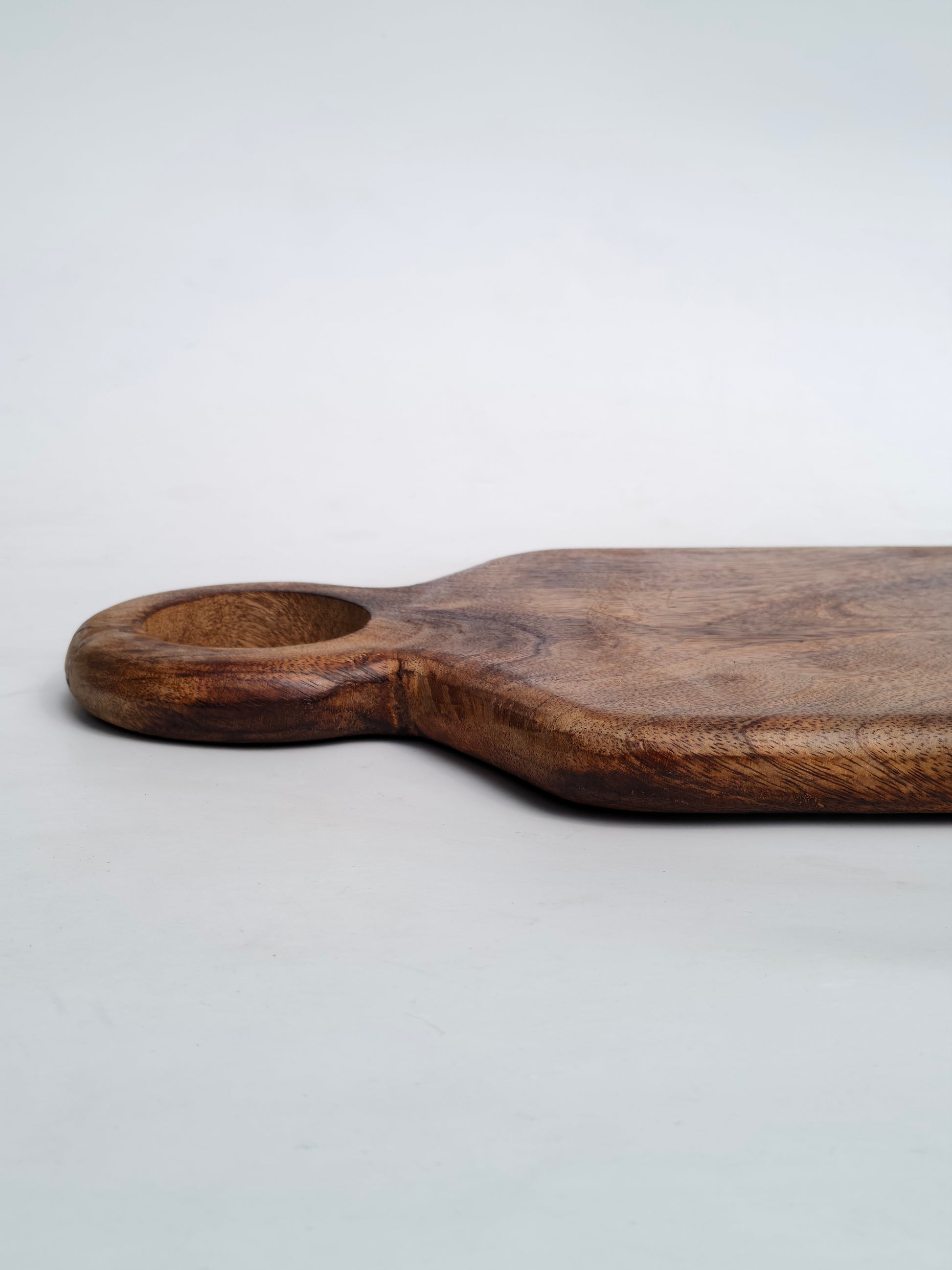 Rustic Wooden Charcuterie & Serving Board with Dual Handles