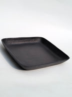 Modern Matte Black Metal Square Tray