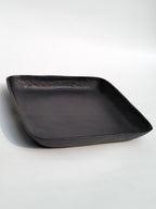 Modern Matte Black Metal Square Tray