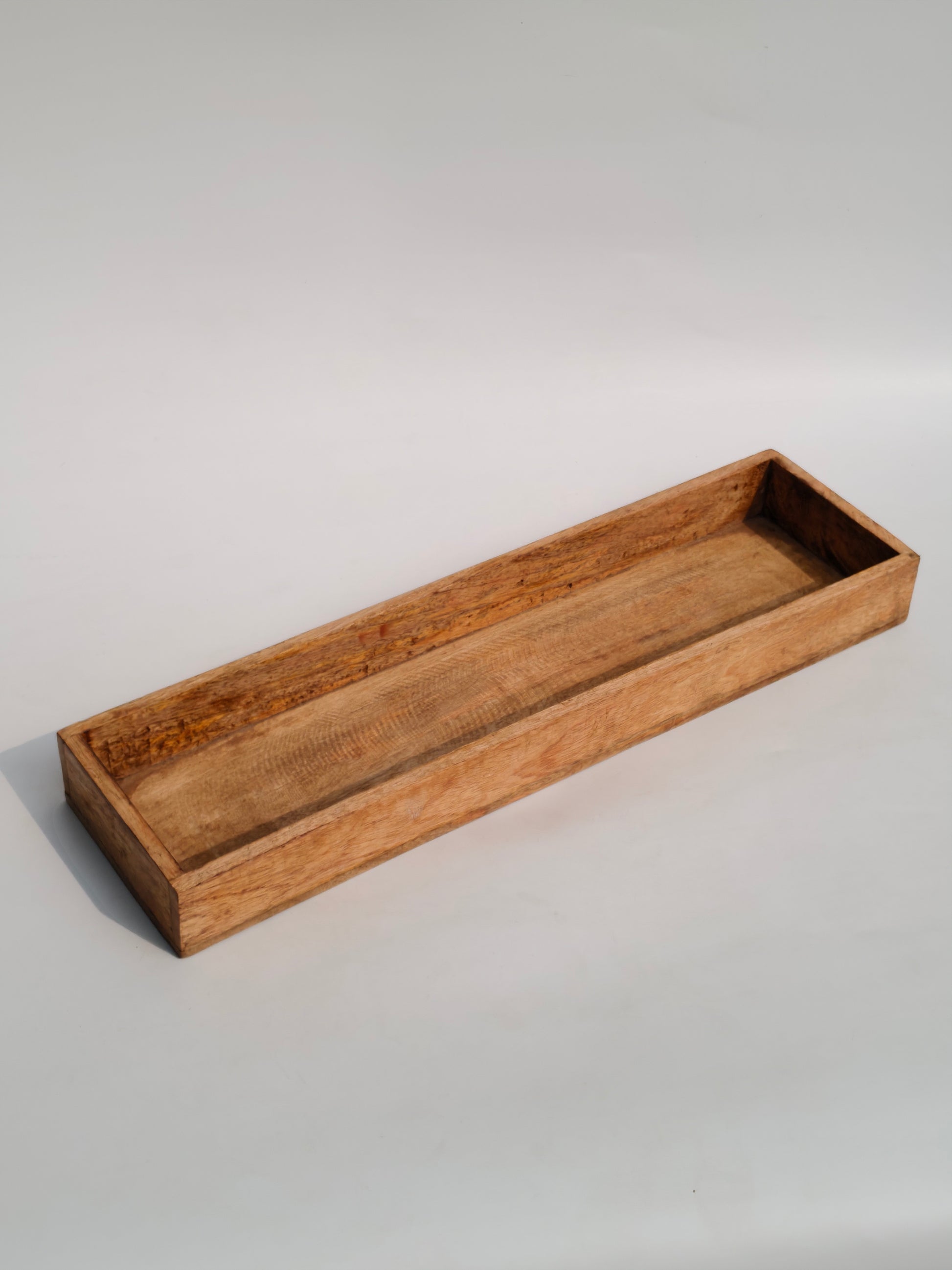 Handcrafted Minimalist Wooden Rectangular Tray