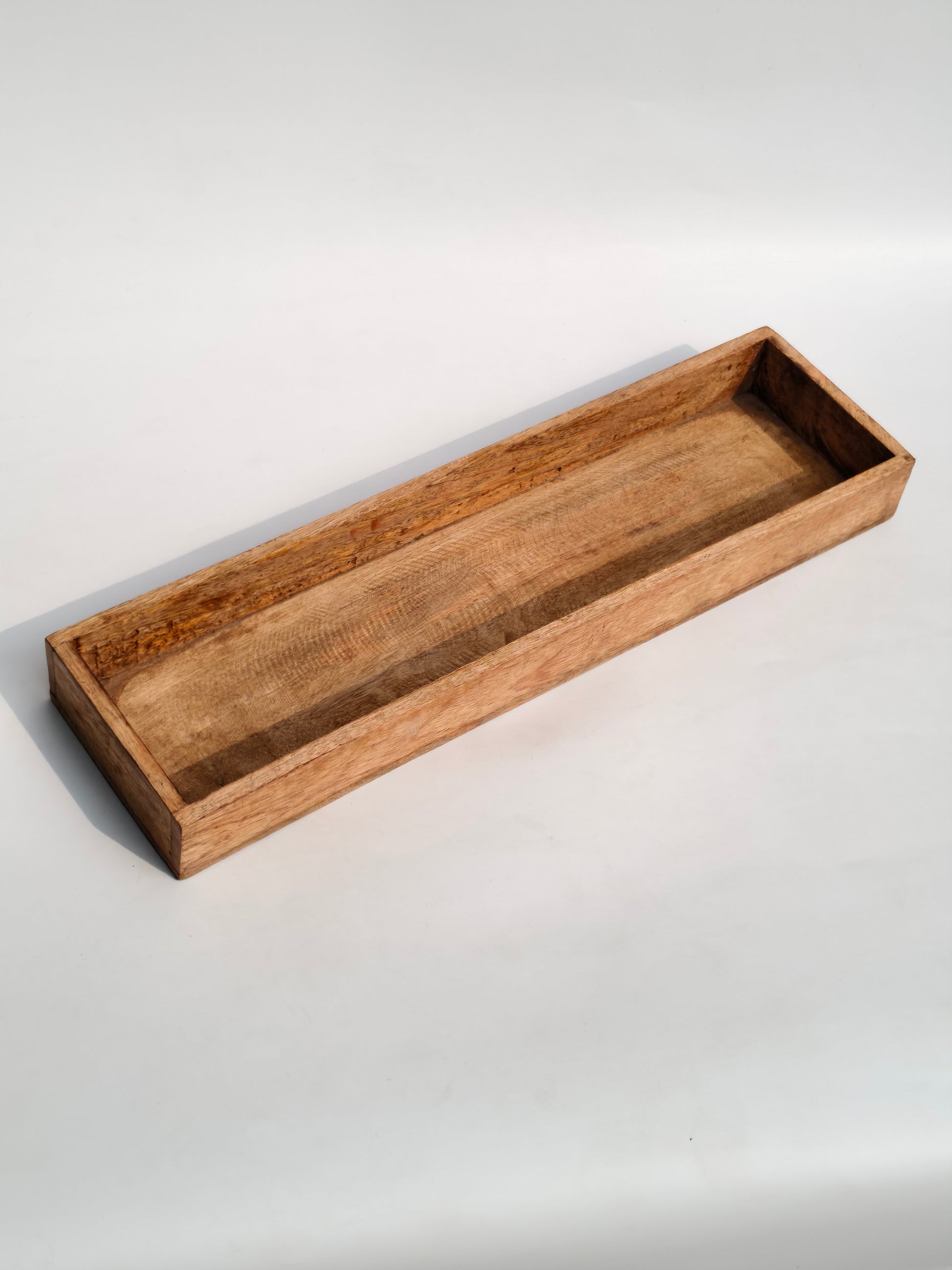Handcrafted Minimalist Wooden Rectangular Tray