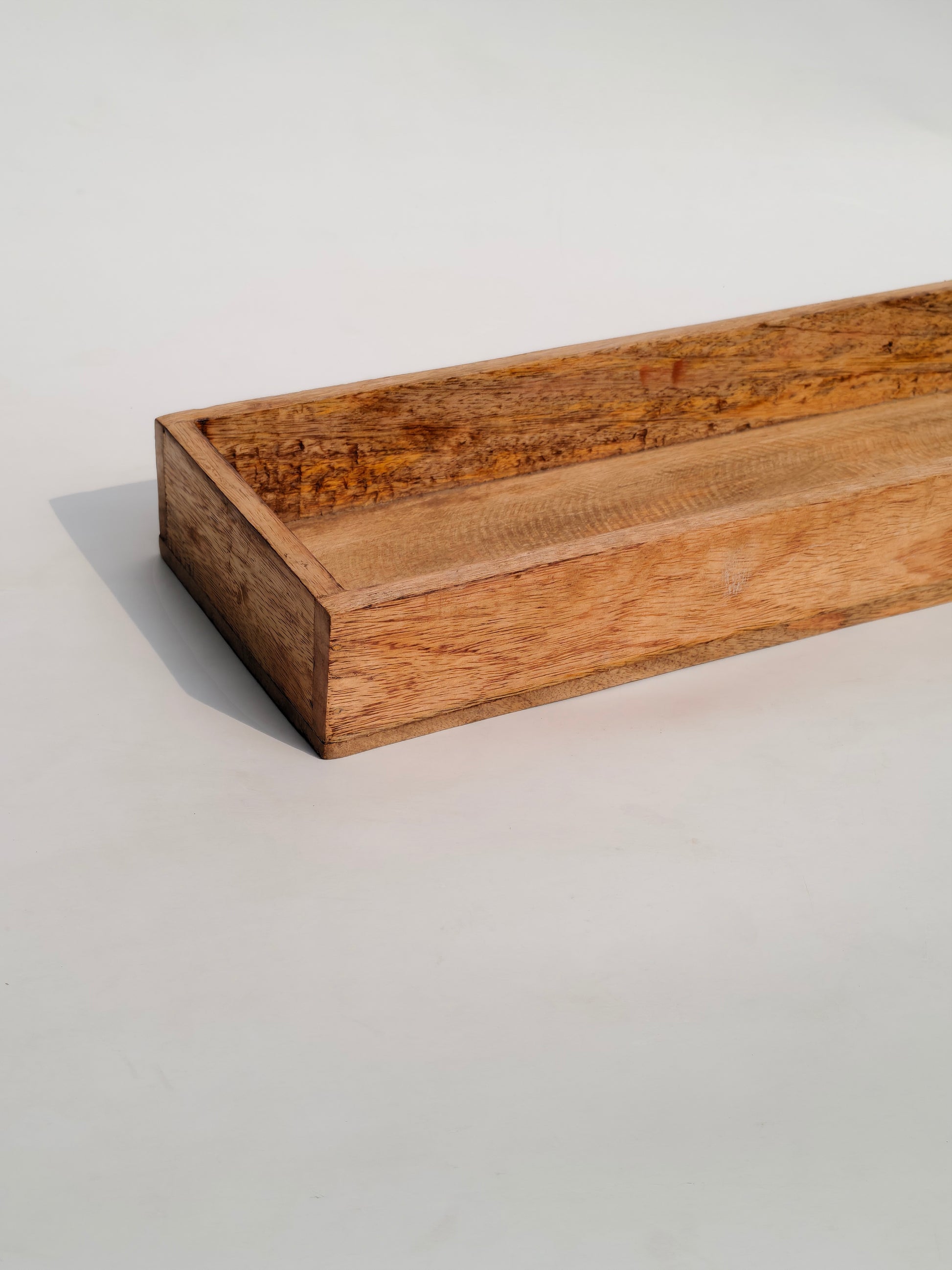 Handcrafted Minimalist Wooden Rectangular Tray