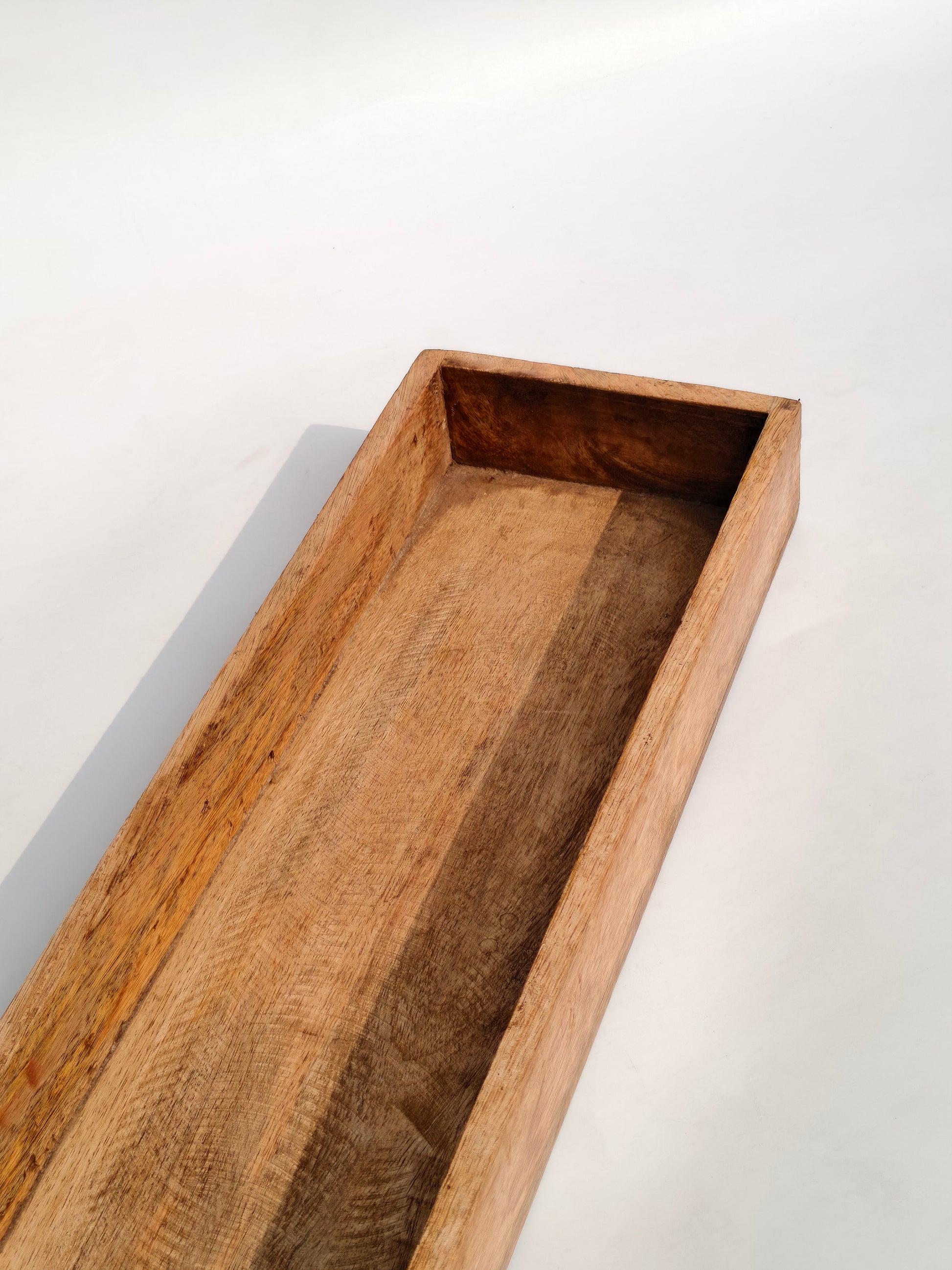 Handcrafted Minimalist Wooden Rectangular Tray