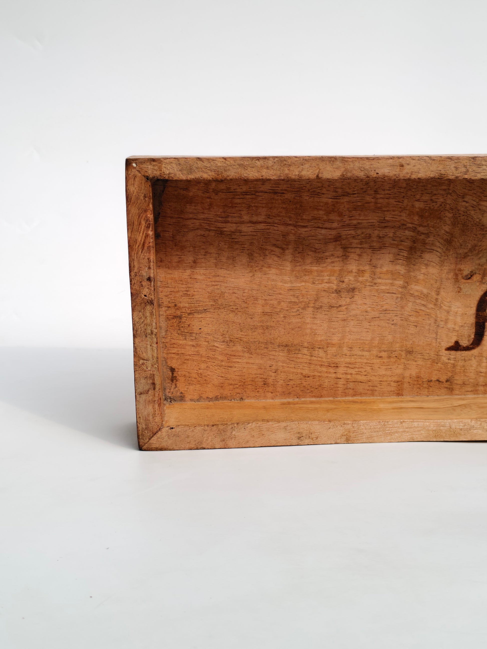 Handcrafted Wooden Rectangular Tray with Arabic Calligraphy