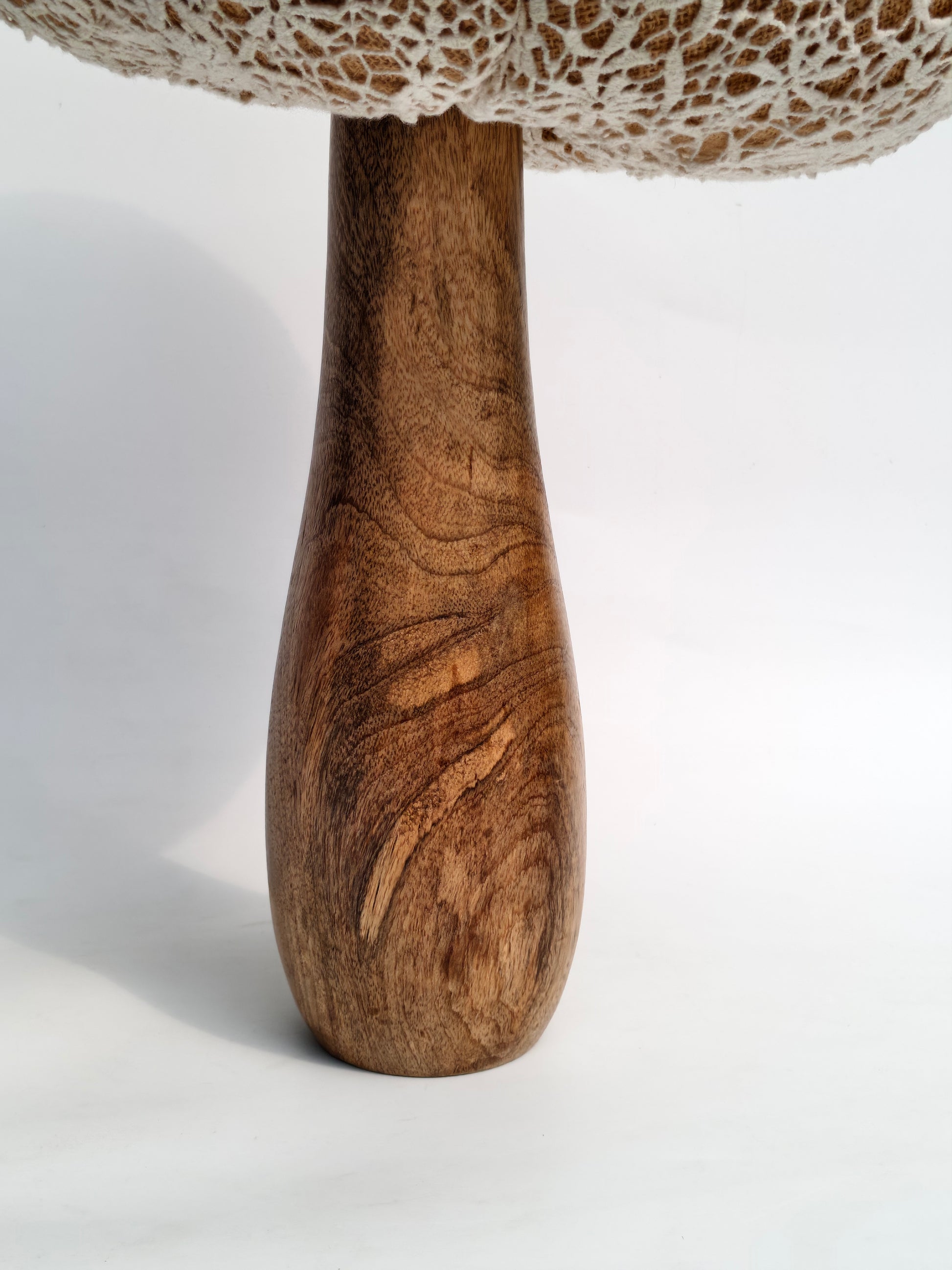 Handcrafted Wooden & Lace Mushroom Decor – 60cm Statement Accent
