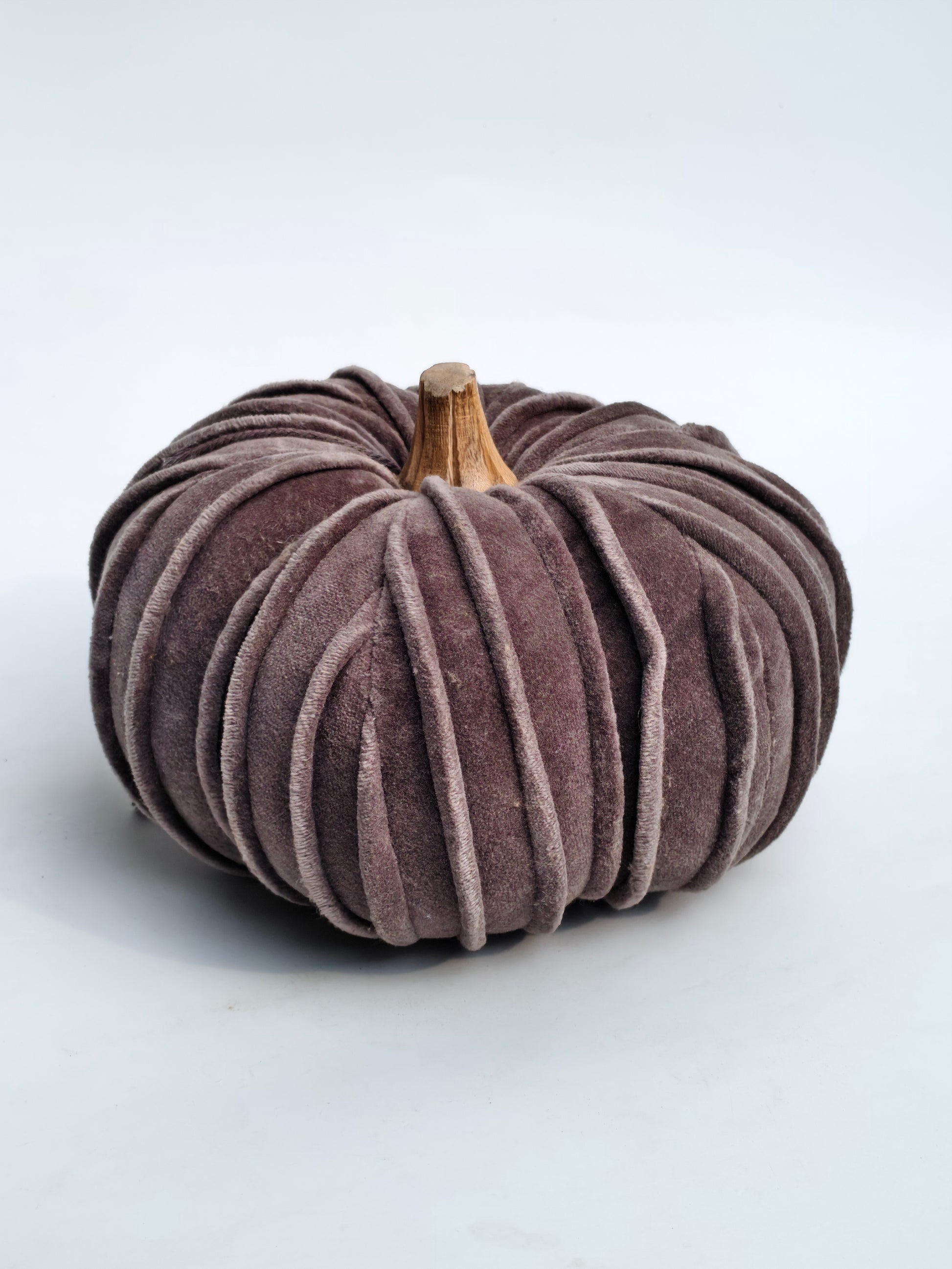 Velvet Pumpkin Decorative Cushion – Plum Brown Accent Piece