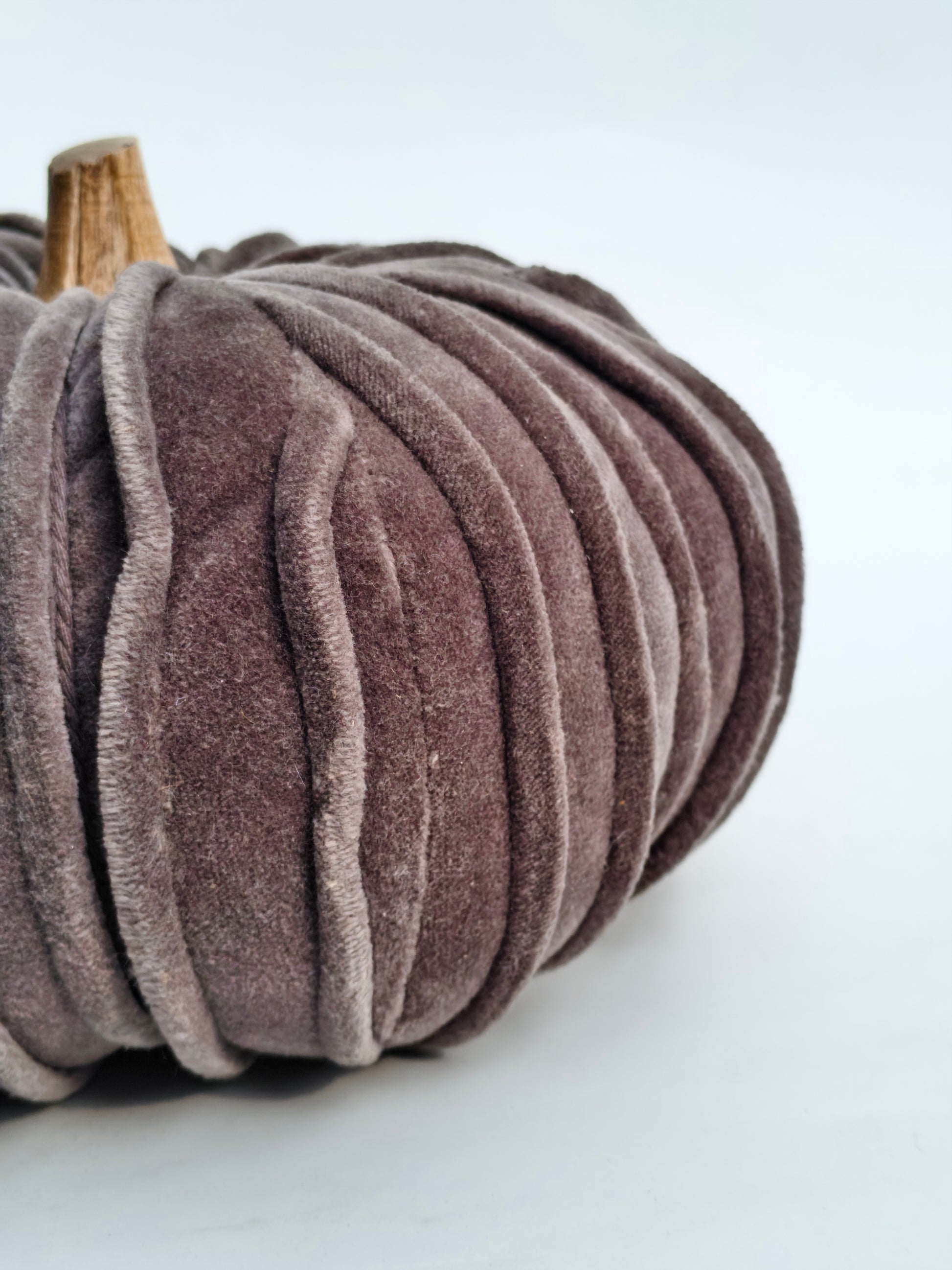 Velvet Pumpkin Decorative Cushion – Plum Brown Accent Piece