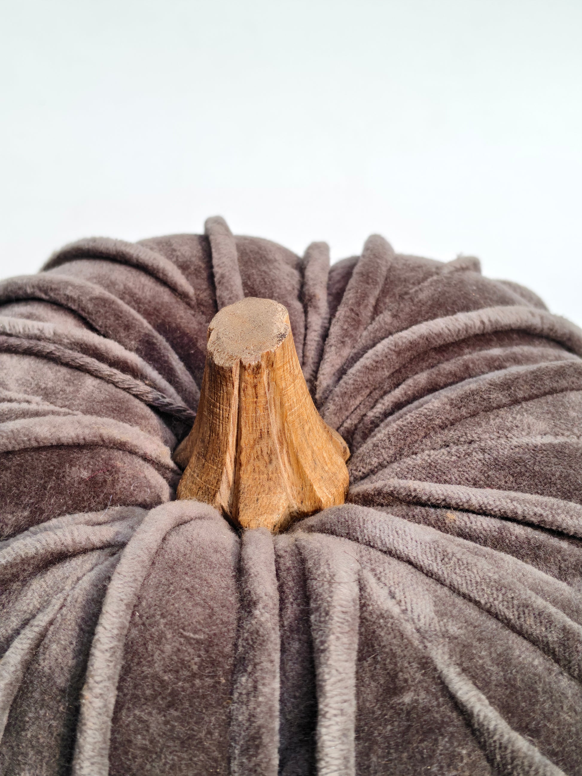 Velvet Pumpkin Decorative Cushion – Plum Brown Accent Piece