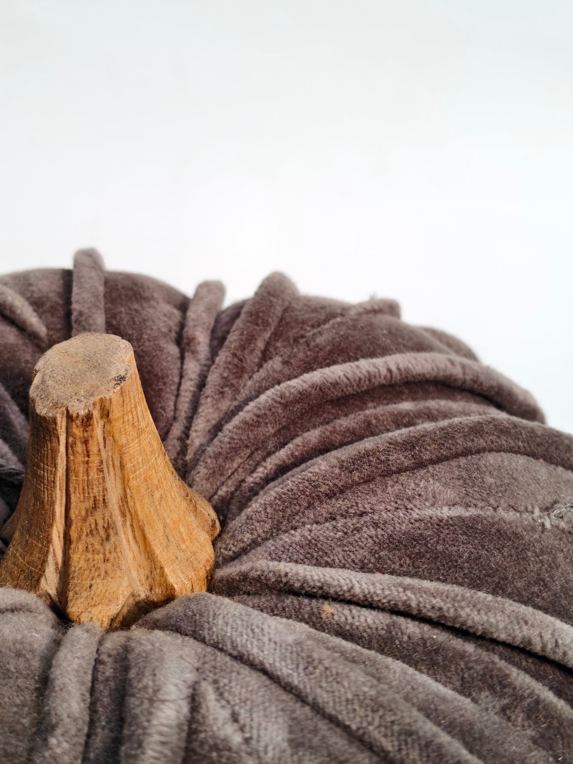 Velvet Pumpkin Decorative Cushion – Plum Brown Accent Piece