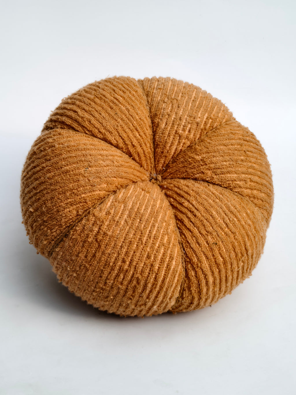 Corduroy Decorative Pumpkin – Warm Amber Hue