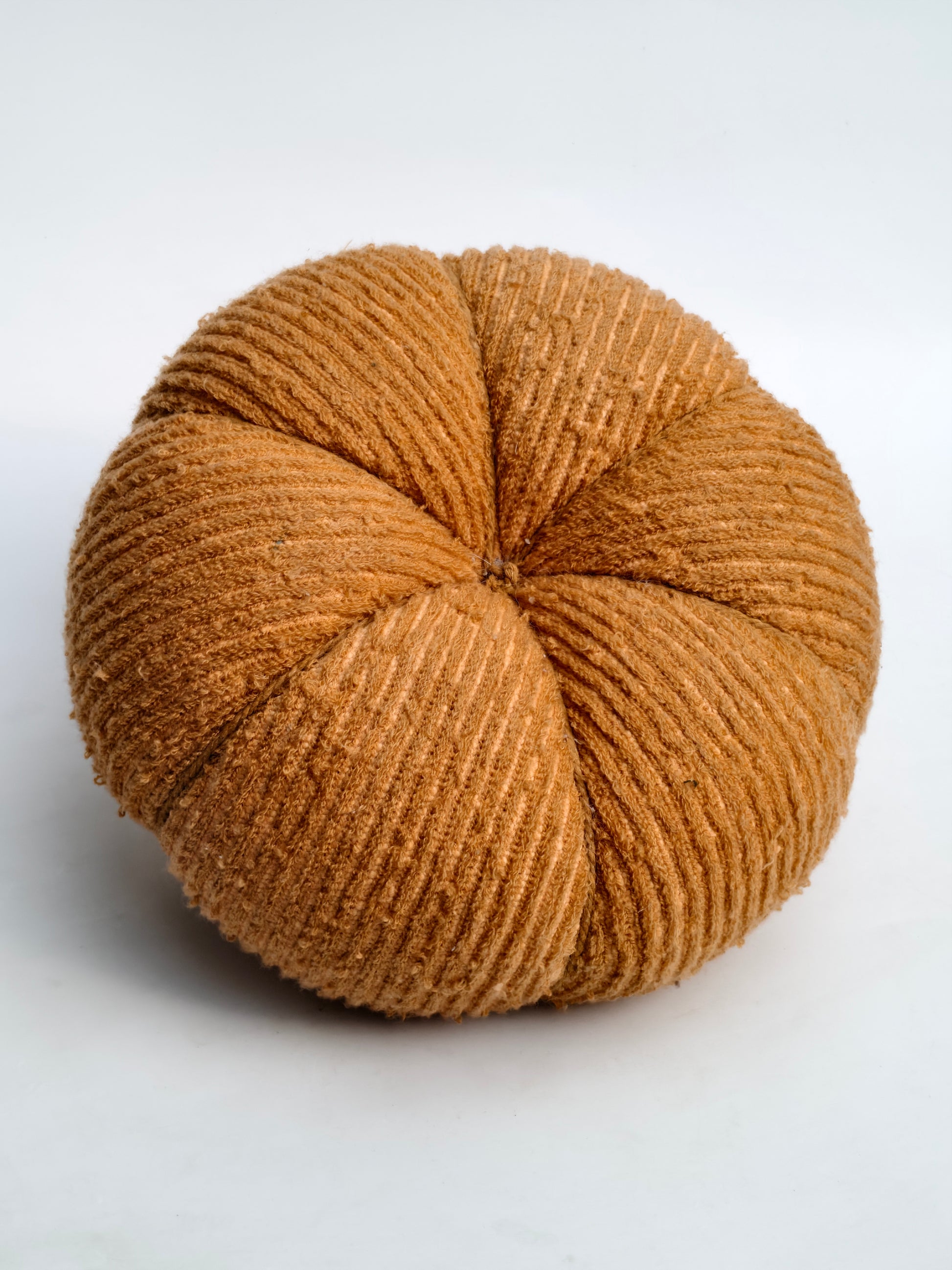 Corduroy Decorative Pumpkin – Warm Amber Hue