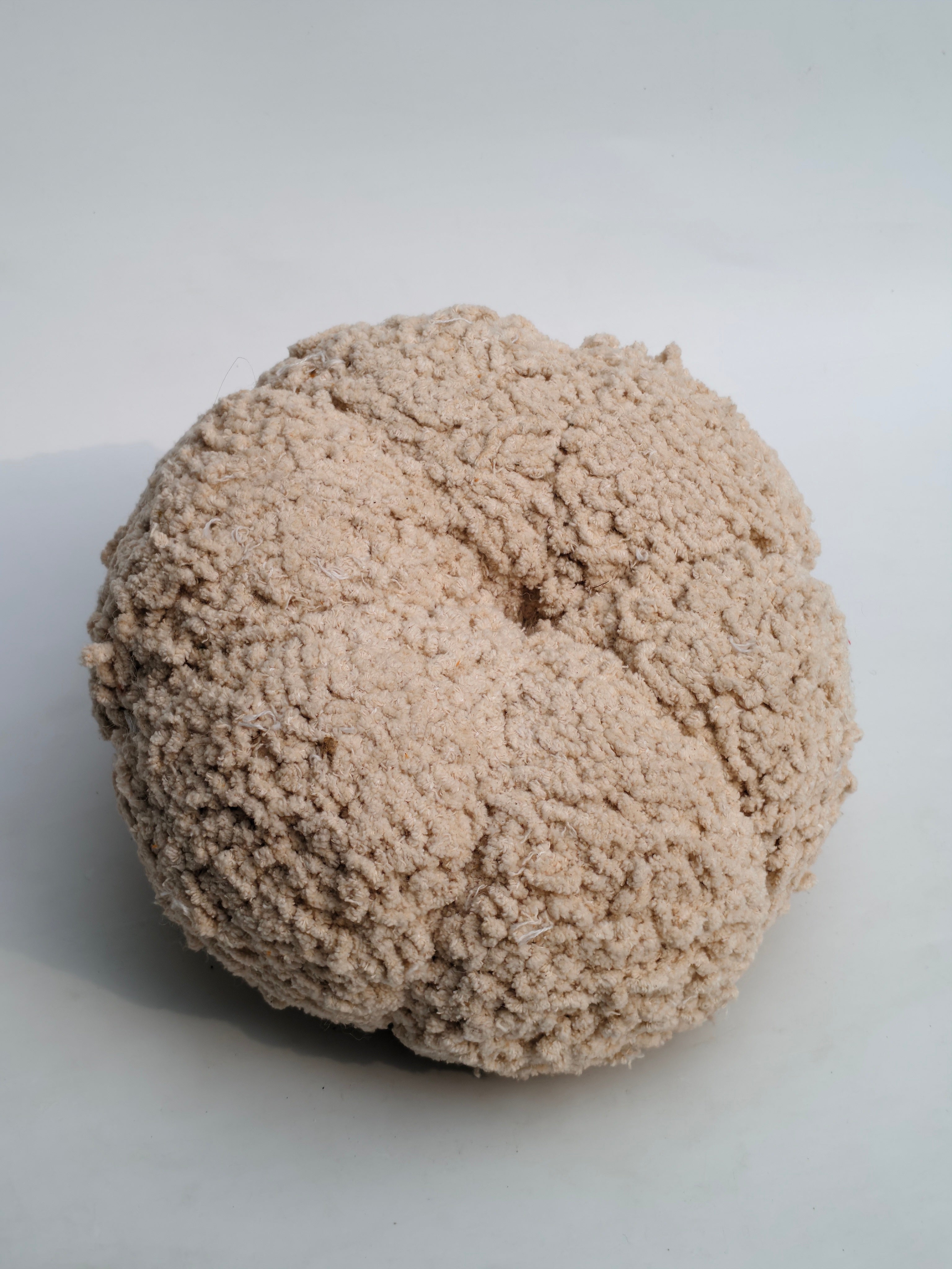 Cozy Textured Decorative Pumpkin – Plush Ivory Finish