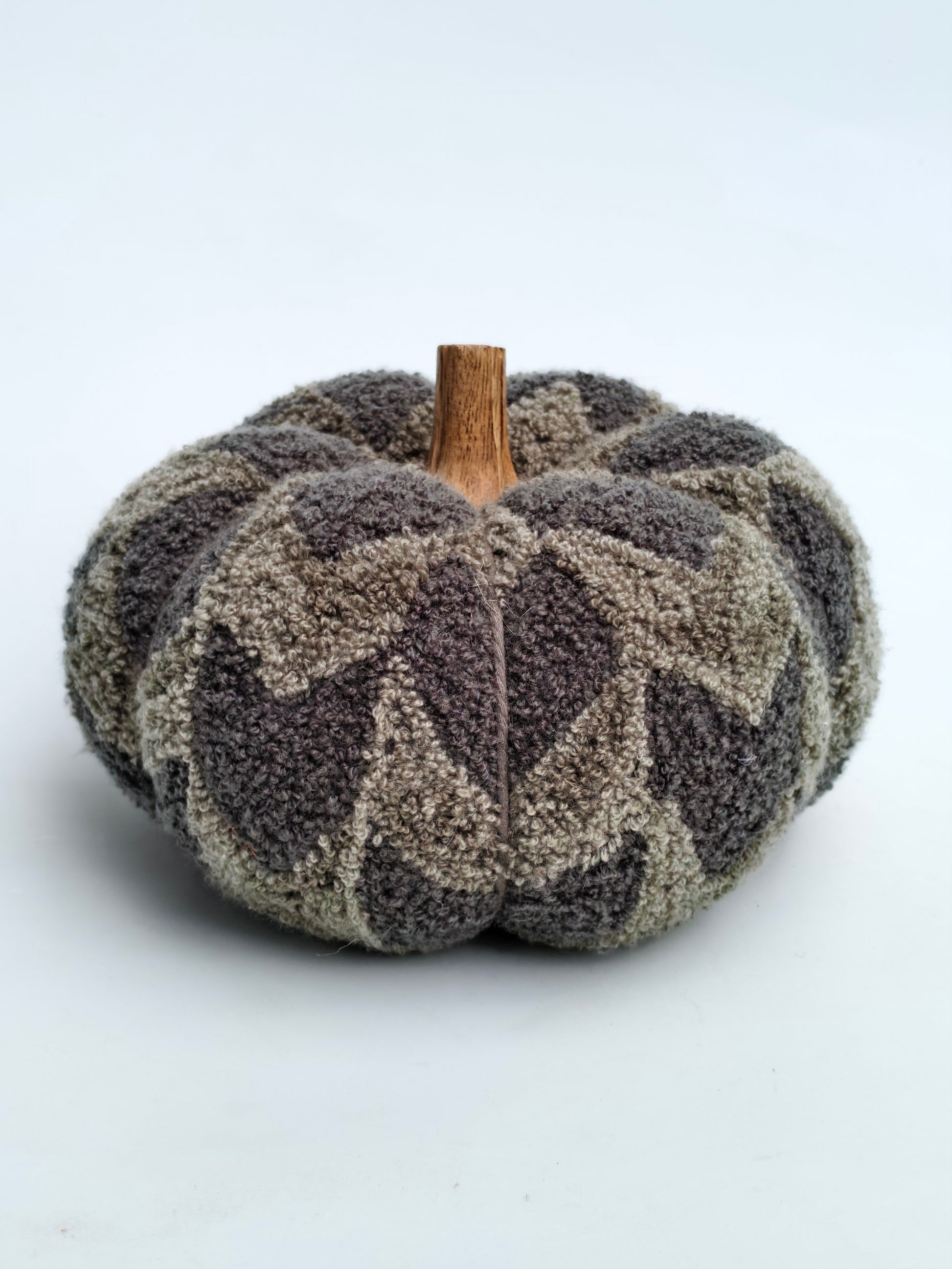 Geometric Bouclé Pumpkin – Ash & Taupe Tones