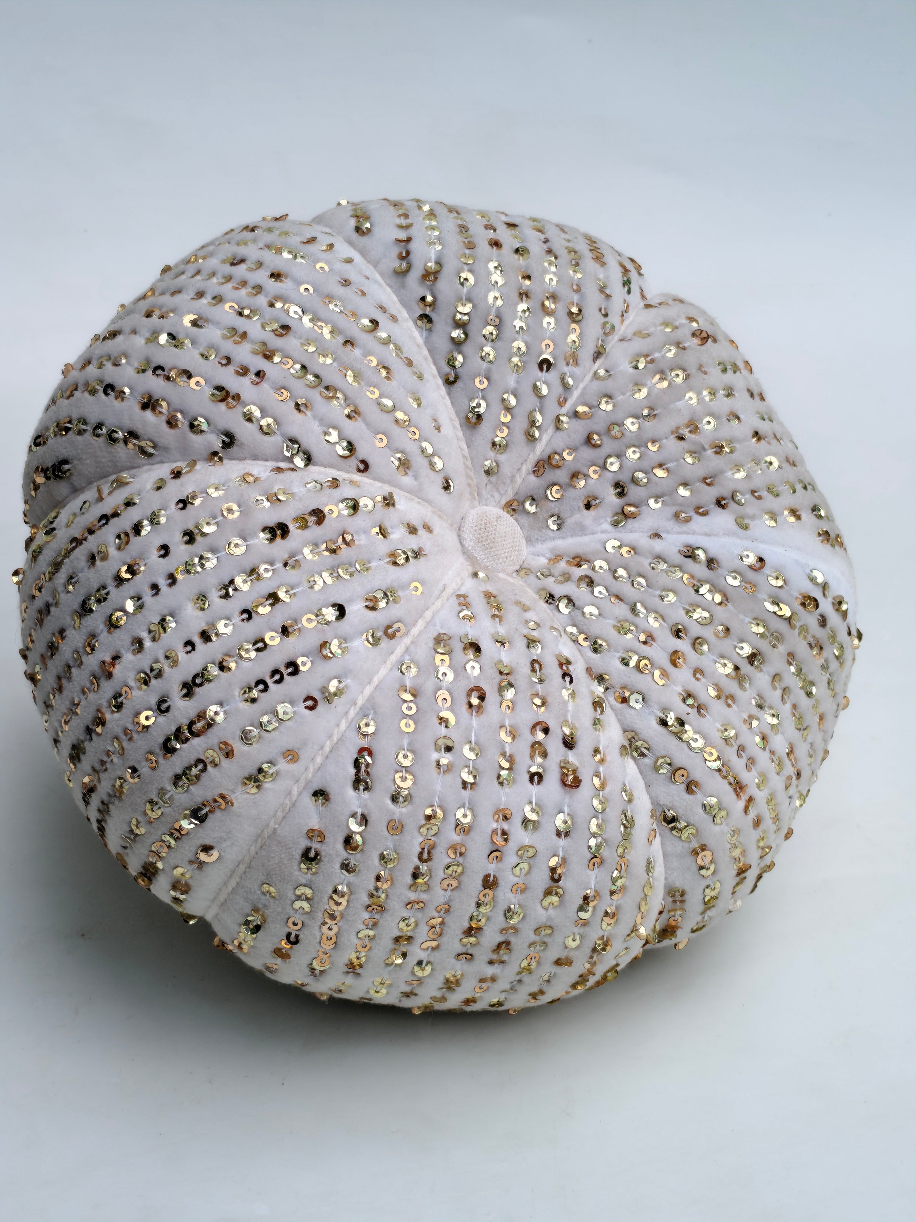 Velvet Sequin Pumpkin – Champagne Gold Glam