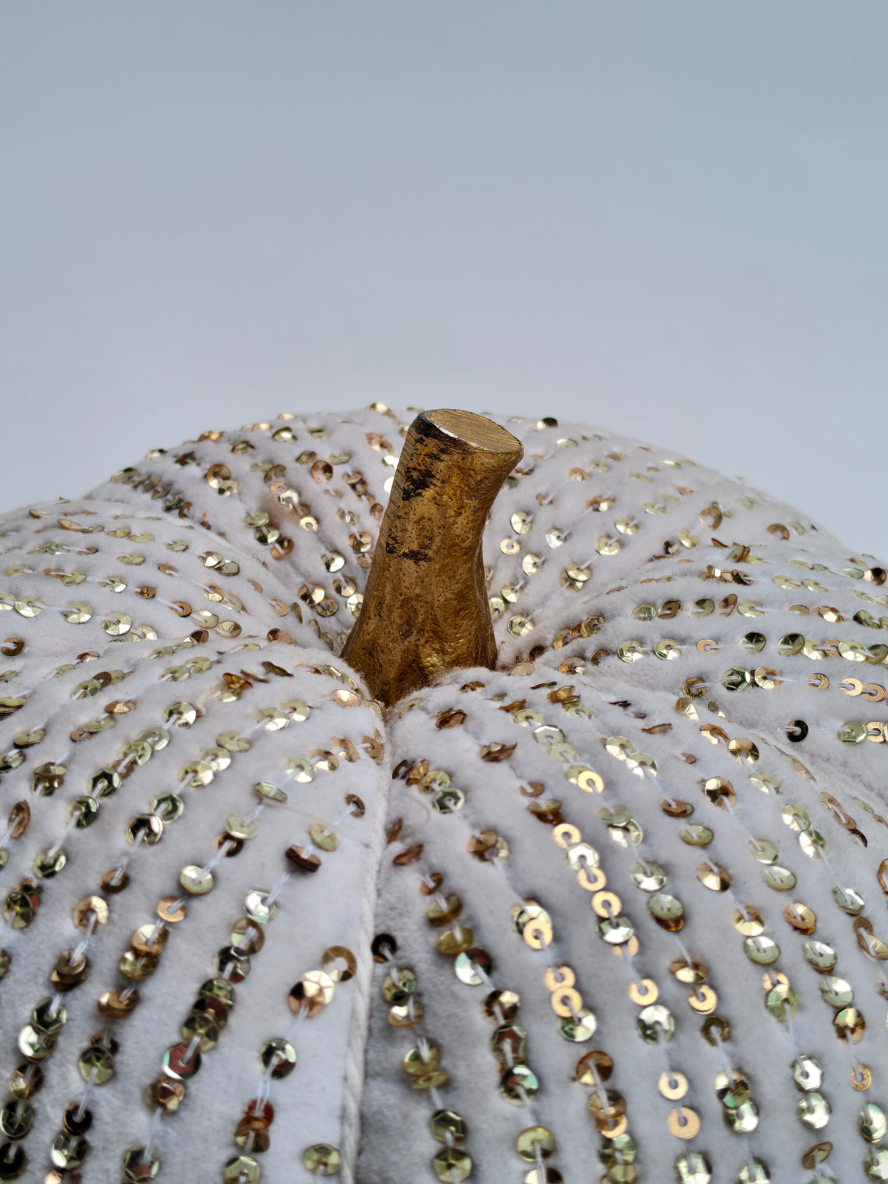 Velvet Sequin Pumpkin – Champagne Gold Glam