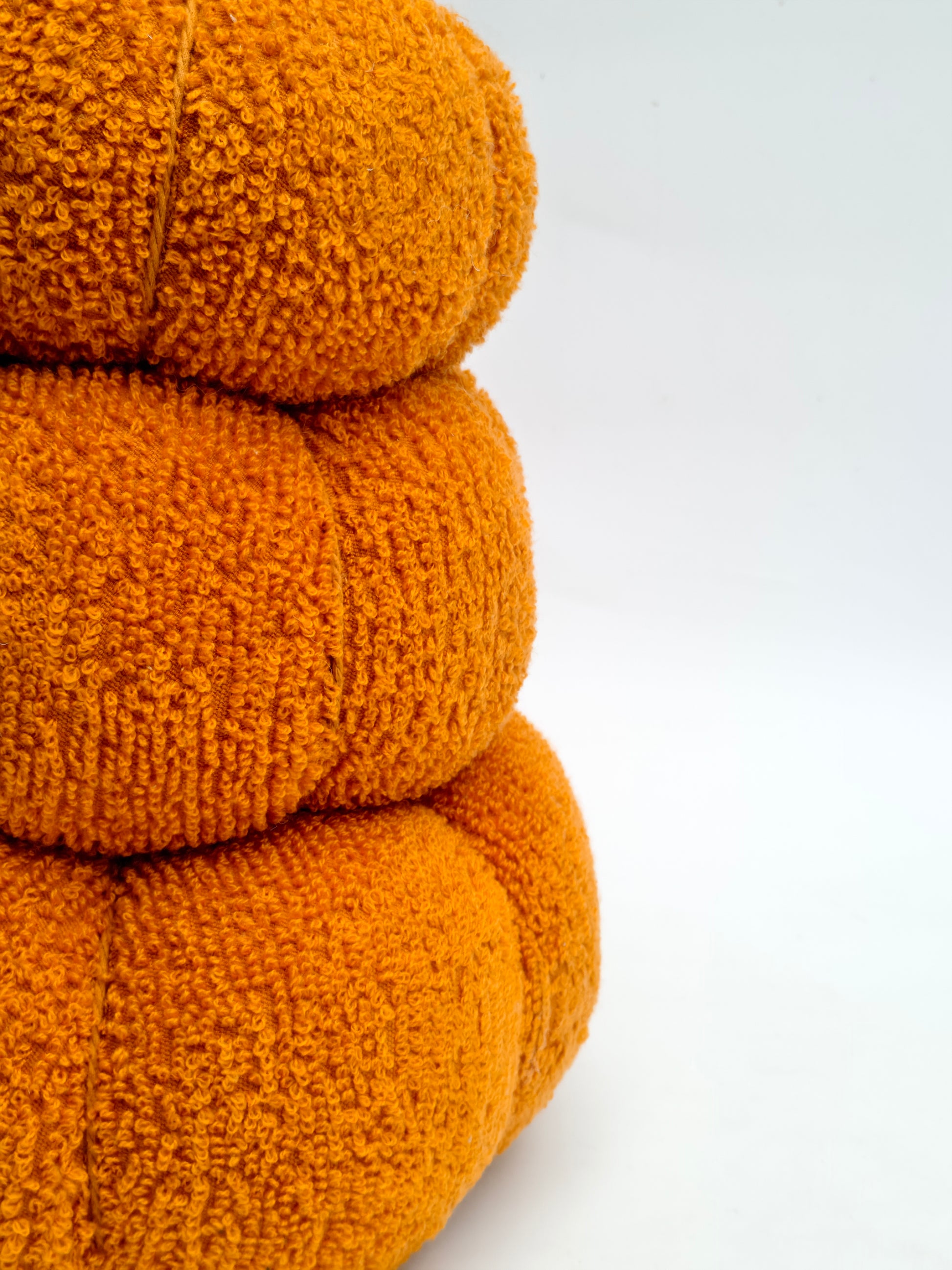 Plush Triple Pumpkin Stack – Autumn Orange
