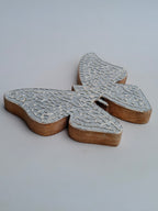 Elegant Wooden Butterfly with Mirror Mosaic Art