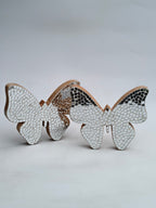Elegant Wooden Butterfly with Mirror Mosaic Art
