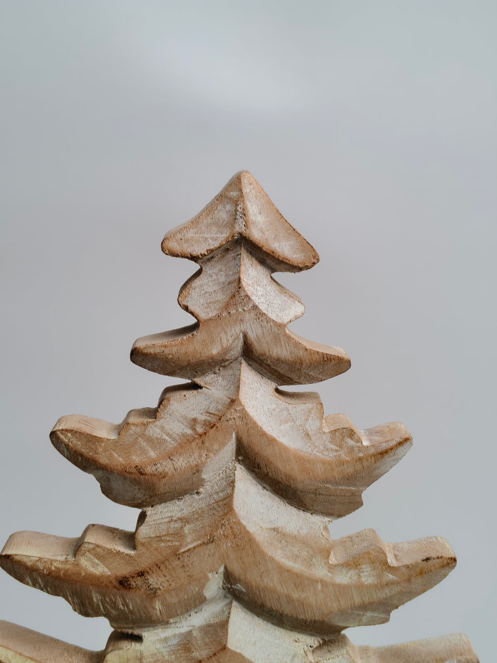 Large Rustic White Wash Wooden Christmas Tree