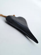 Rustic Black Wooden Heart Hanging Decor