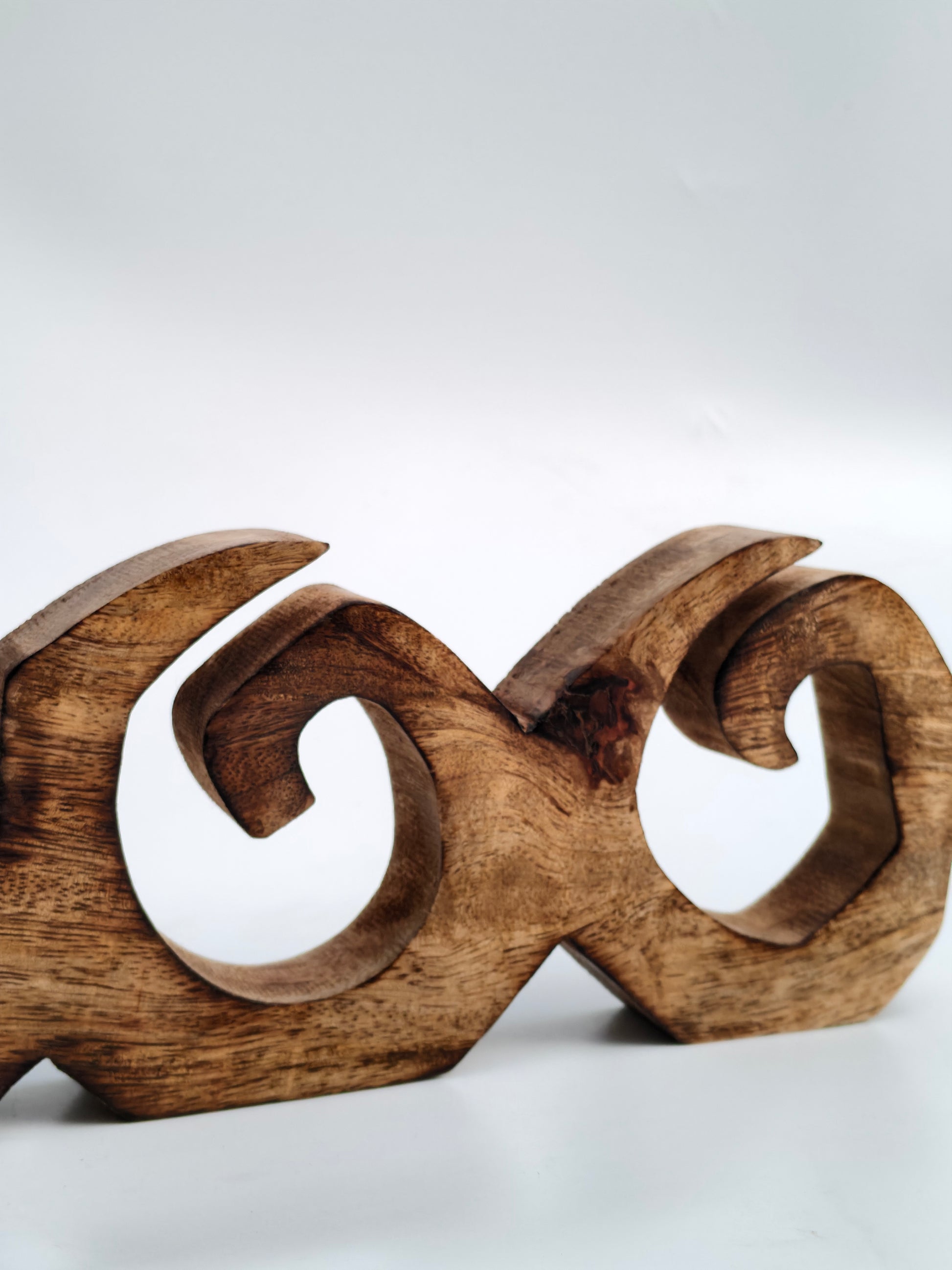 Hand-Carved Wooden "BOO" Sign
