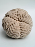 Textured Cream Pumpkin Cushion – Chevron Knit Home Accent