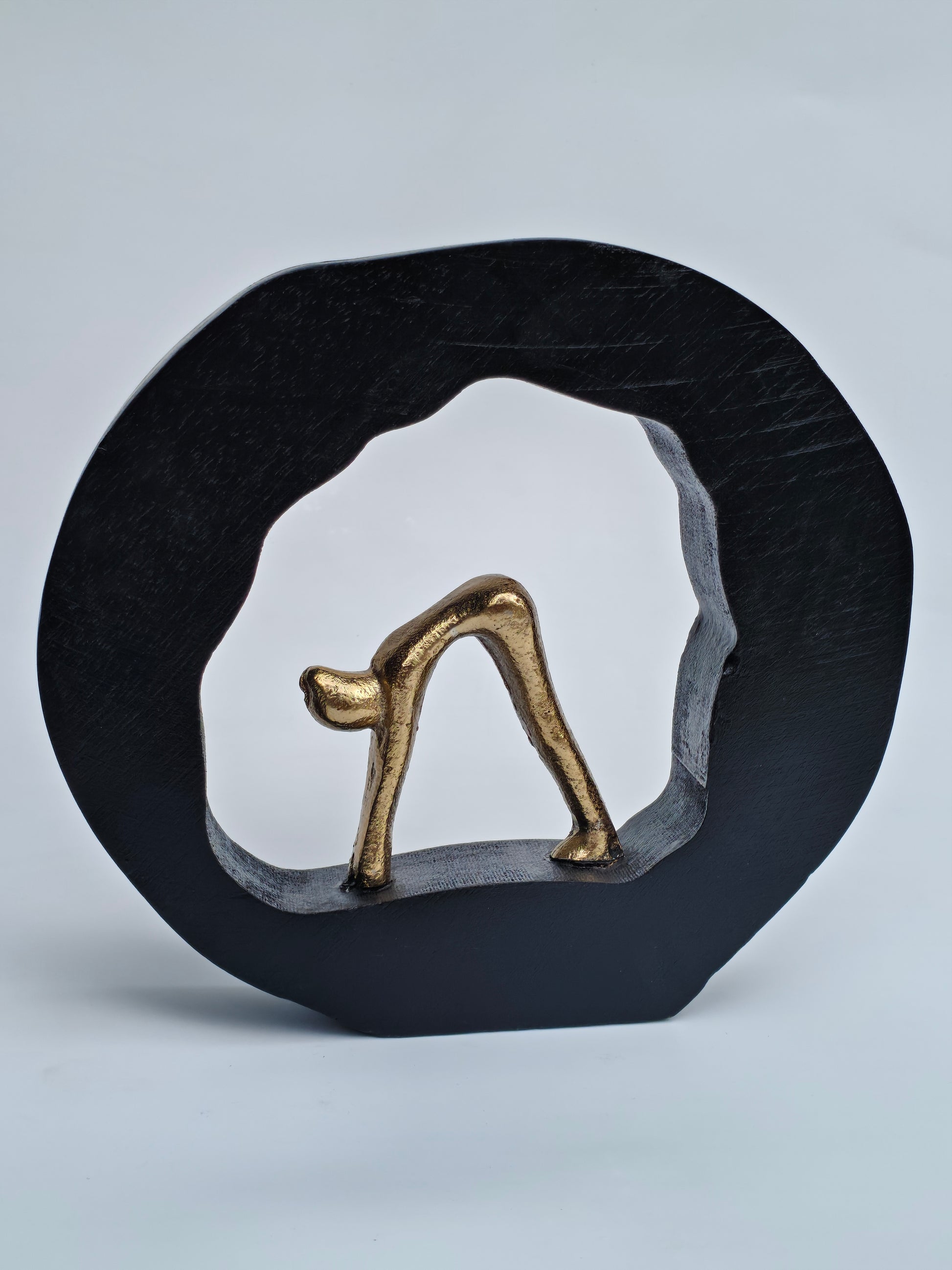 Golden Yoga Forward Bend Figurine – Wall/Table Décor
