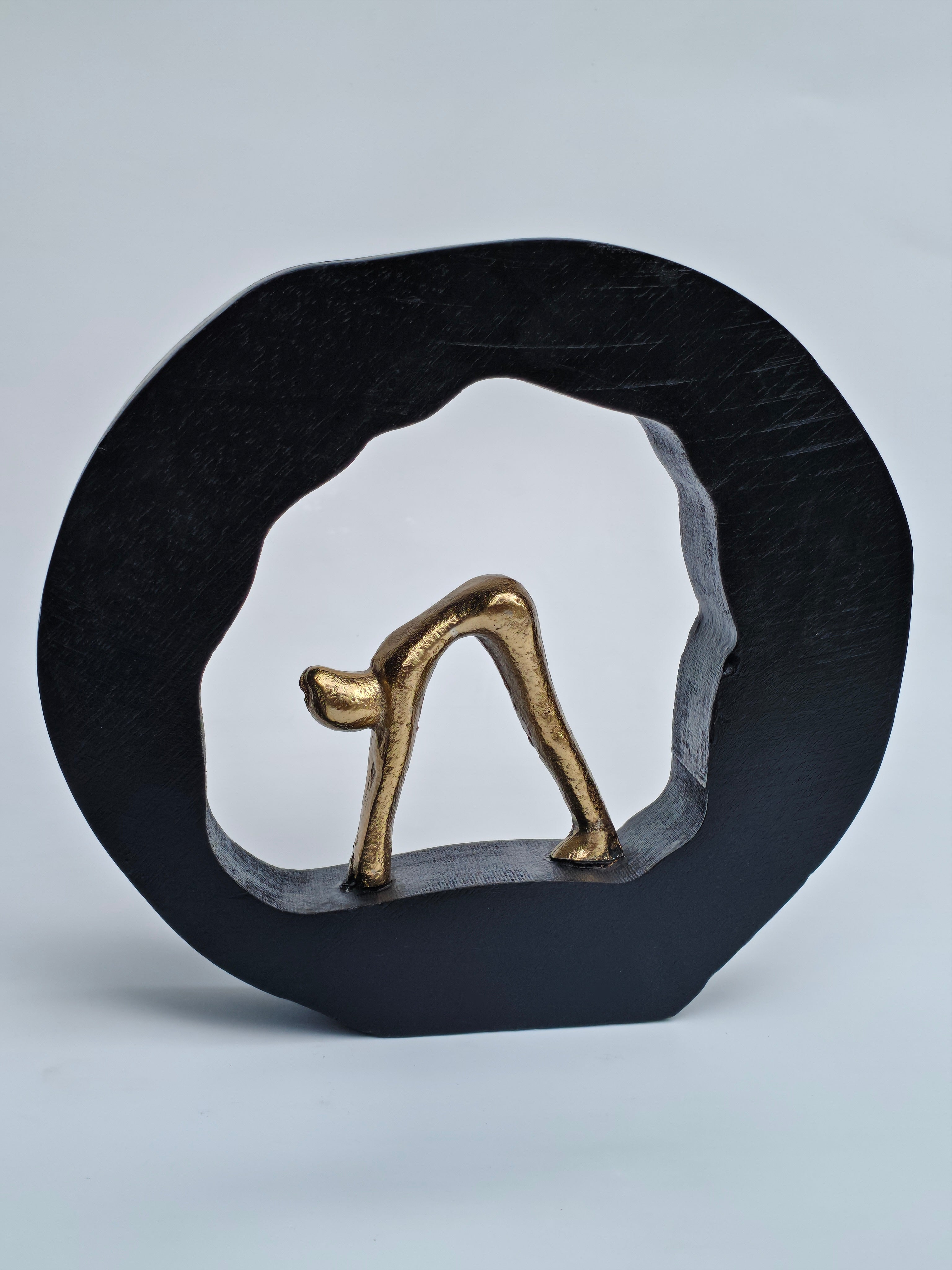 Golden Yoga Forward Bend Figurine – Wall/Table Décor