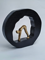 Golden Yoga Forward Bend Figurine – Wall/Table Décor