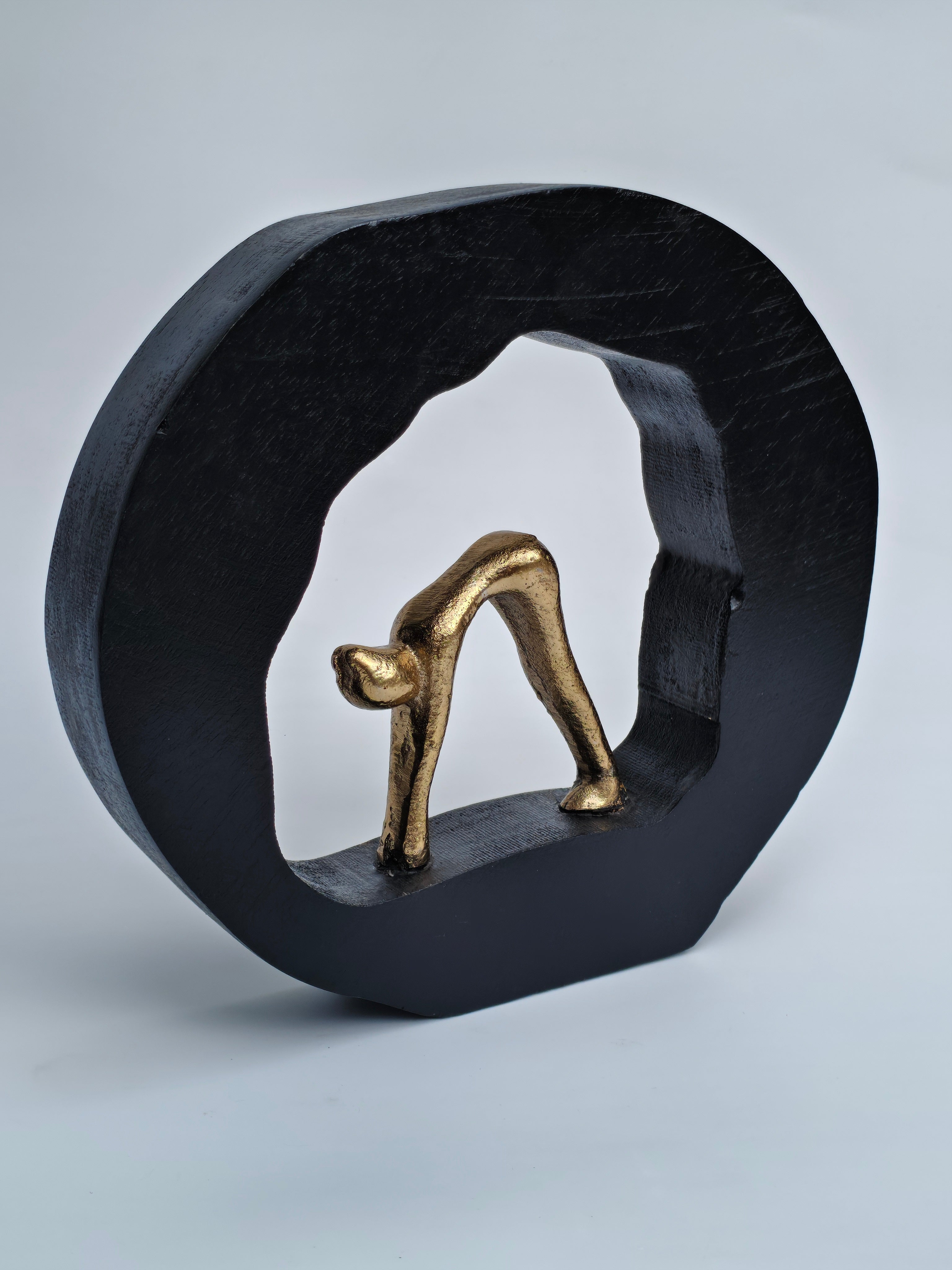 Golden Yoga Forward Bend Figurine – Wall/Table Décor