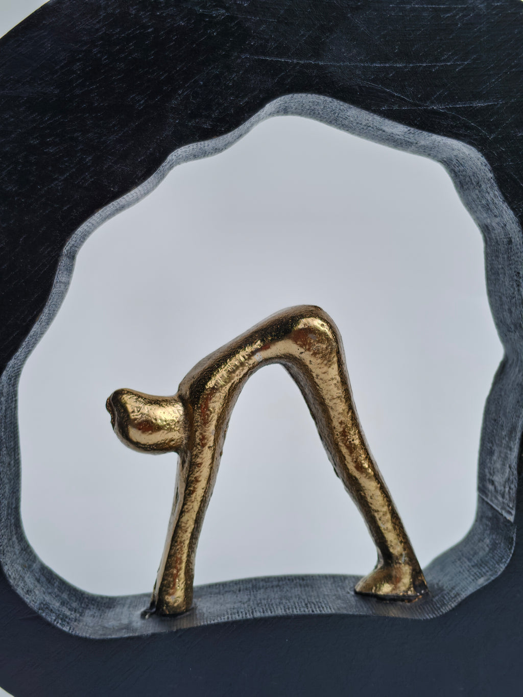 Golden Yoga Forward Bend Figurine – Wall/Table Décor