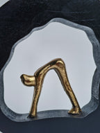 Golden Yoga Forward Bend Figurine – Wall/Table Décor