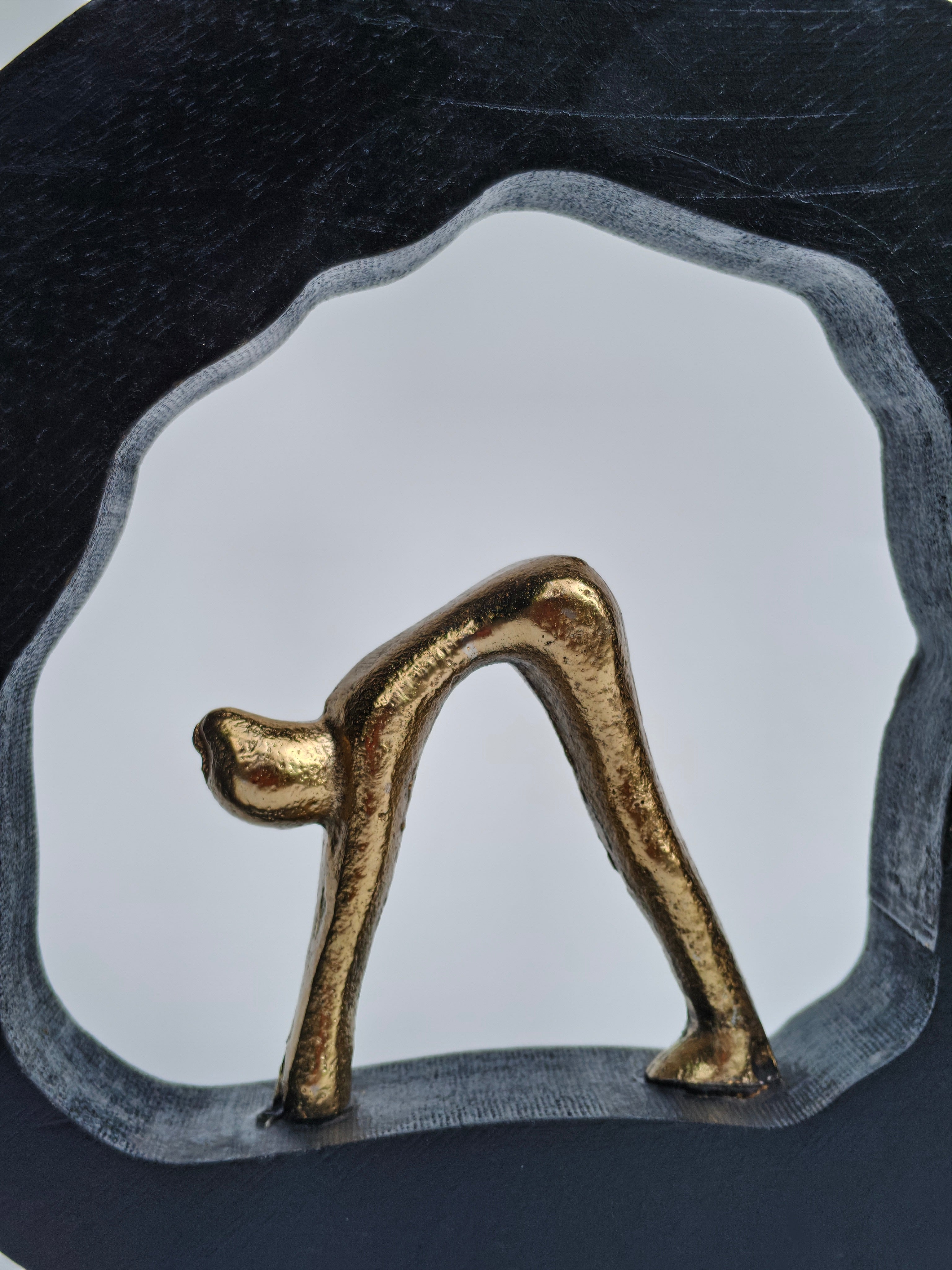 Golden Yoga Forward Bend Figurine – Wall/Table Décor