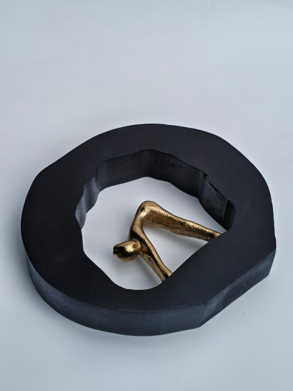 Golden Yoga Forward Bend Figurine – Wall/Table Décor