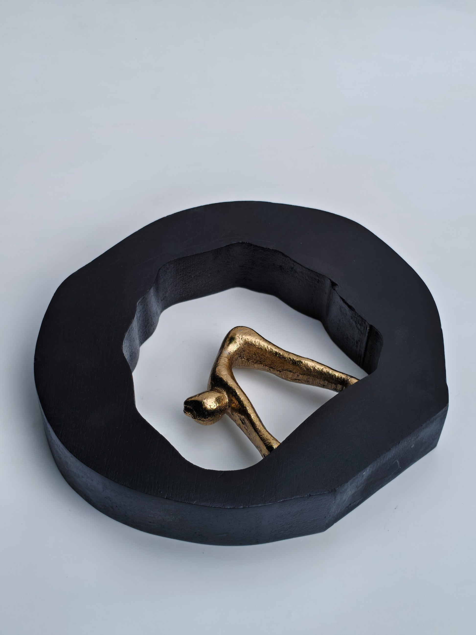 Golden Yoga Forward Bend Figurine – Wall/Table Décor