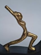 Golden Yoga Warrior Pose Figurine