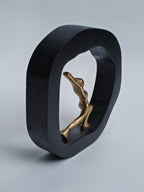Golden Yoga Warrior Pose Figurine