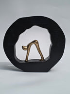 Golden Yoga Forward Bend Figurine – Wall/Table Décor
