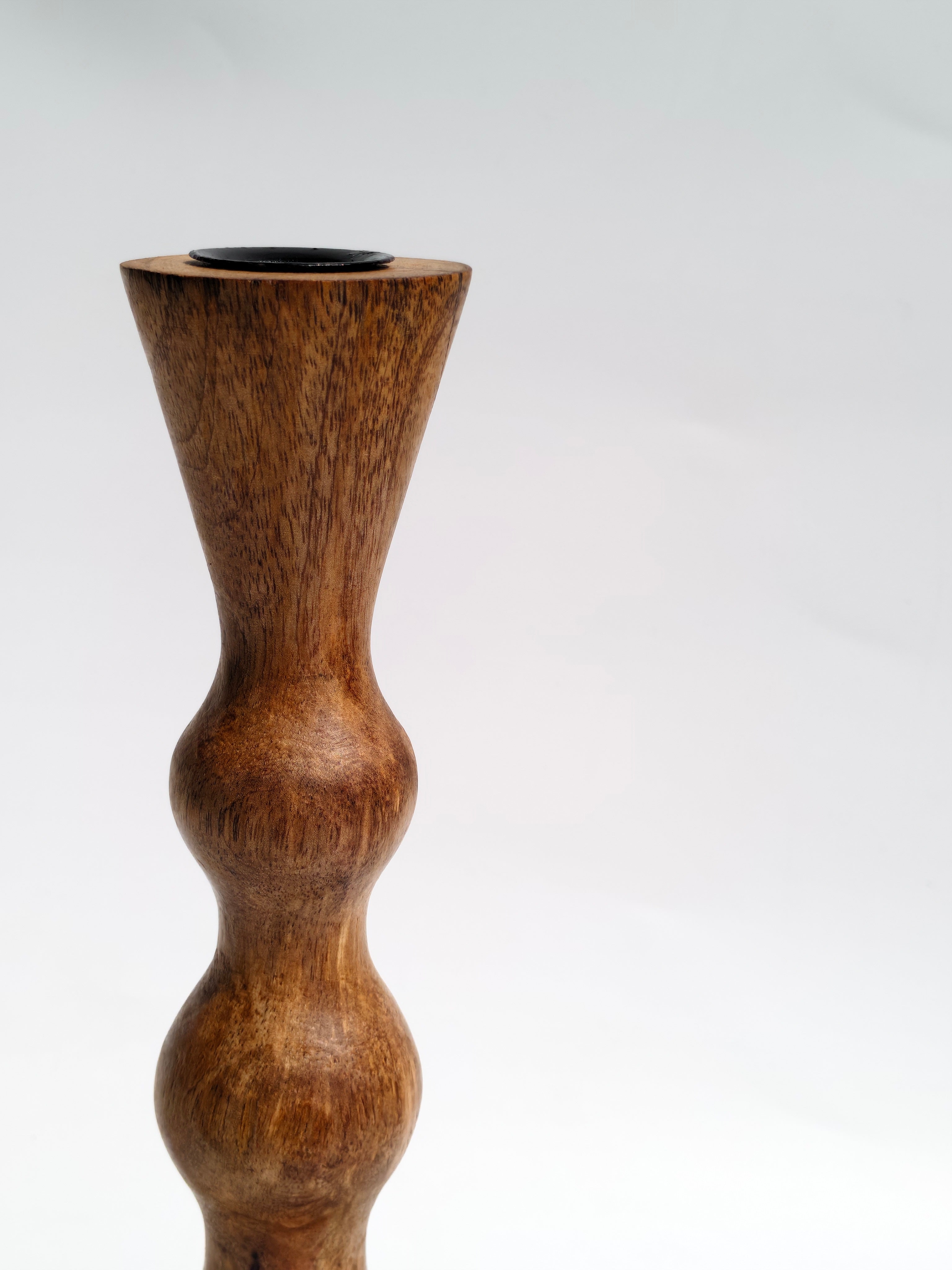 Natural Wood Candle Holder – Hand-Turned Minimalist