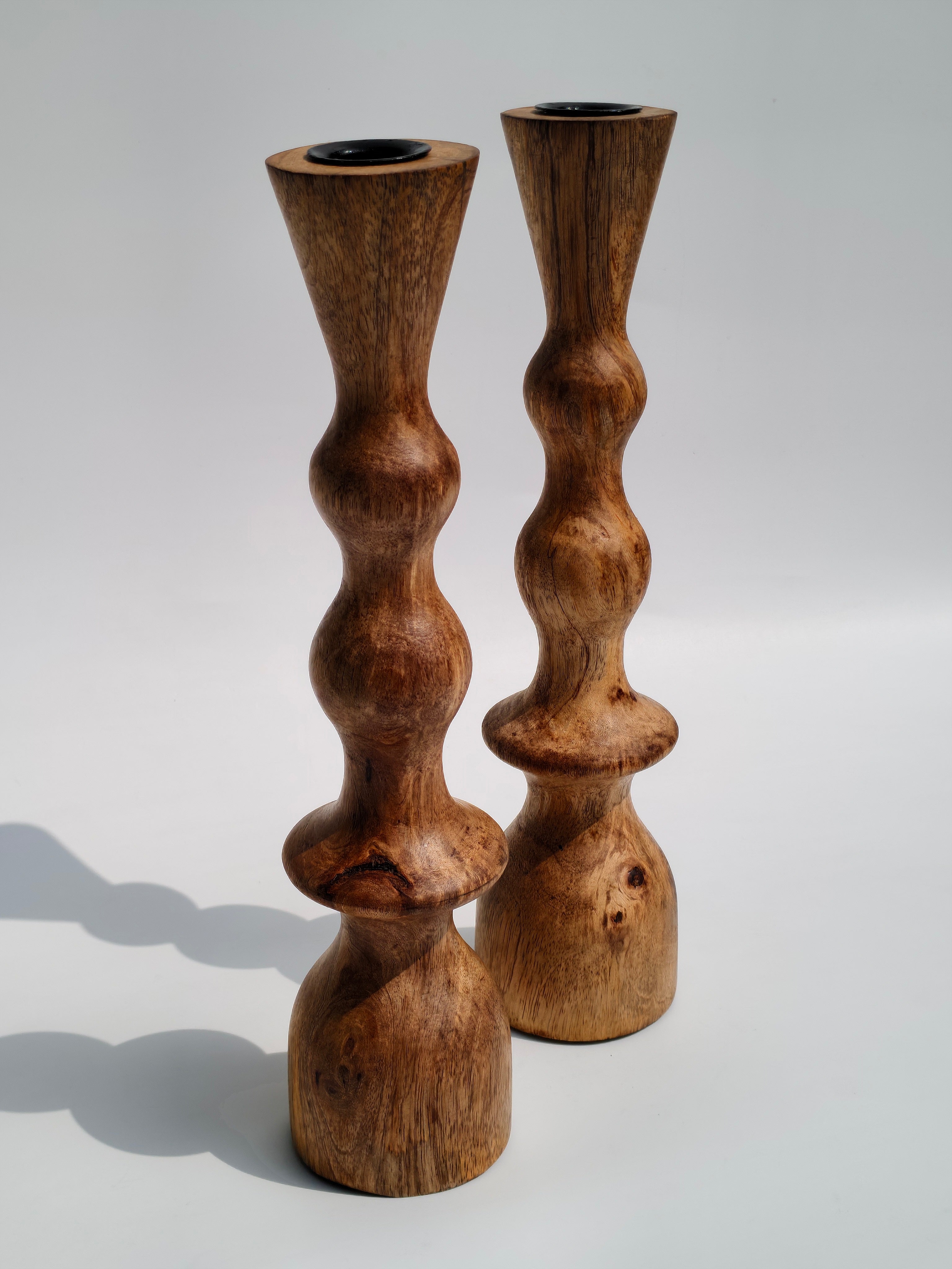 Natural Wood Candle Holder – Hand-Turned Minimalist