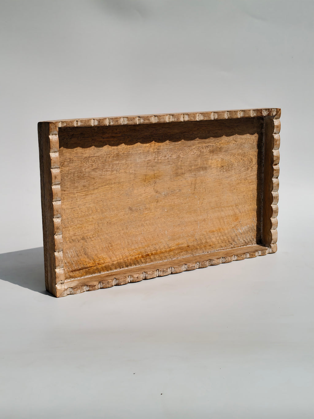 Hand-Carved Wooden Decorative Tray