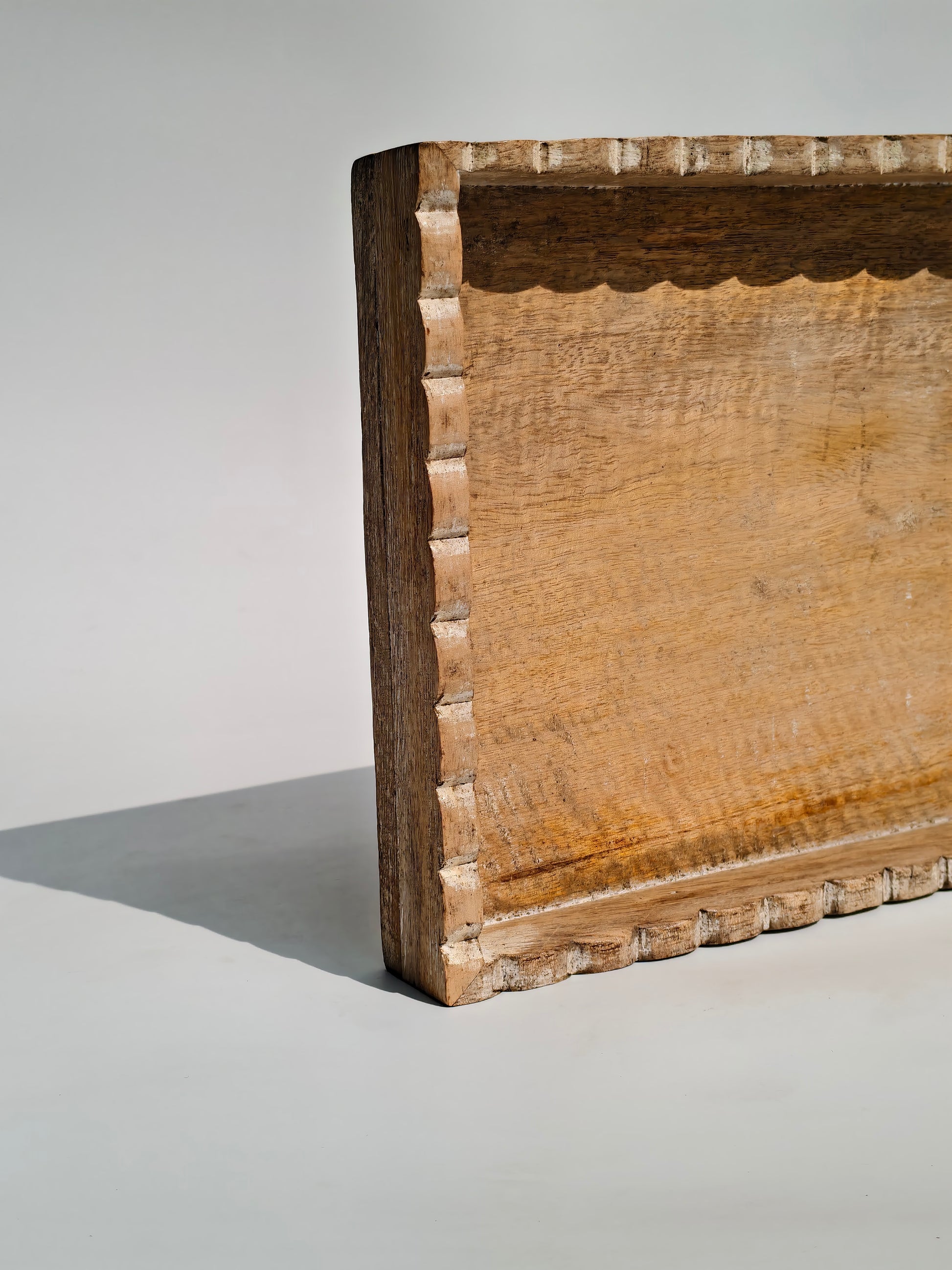 Hand-Carved Wooden Decorative Tray