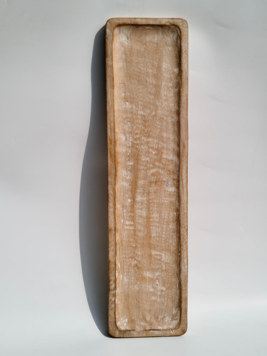 Long Wooden Dough Bowl Tray