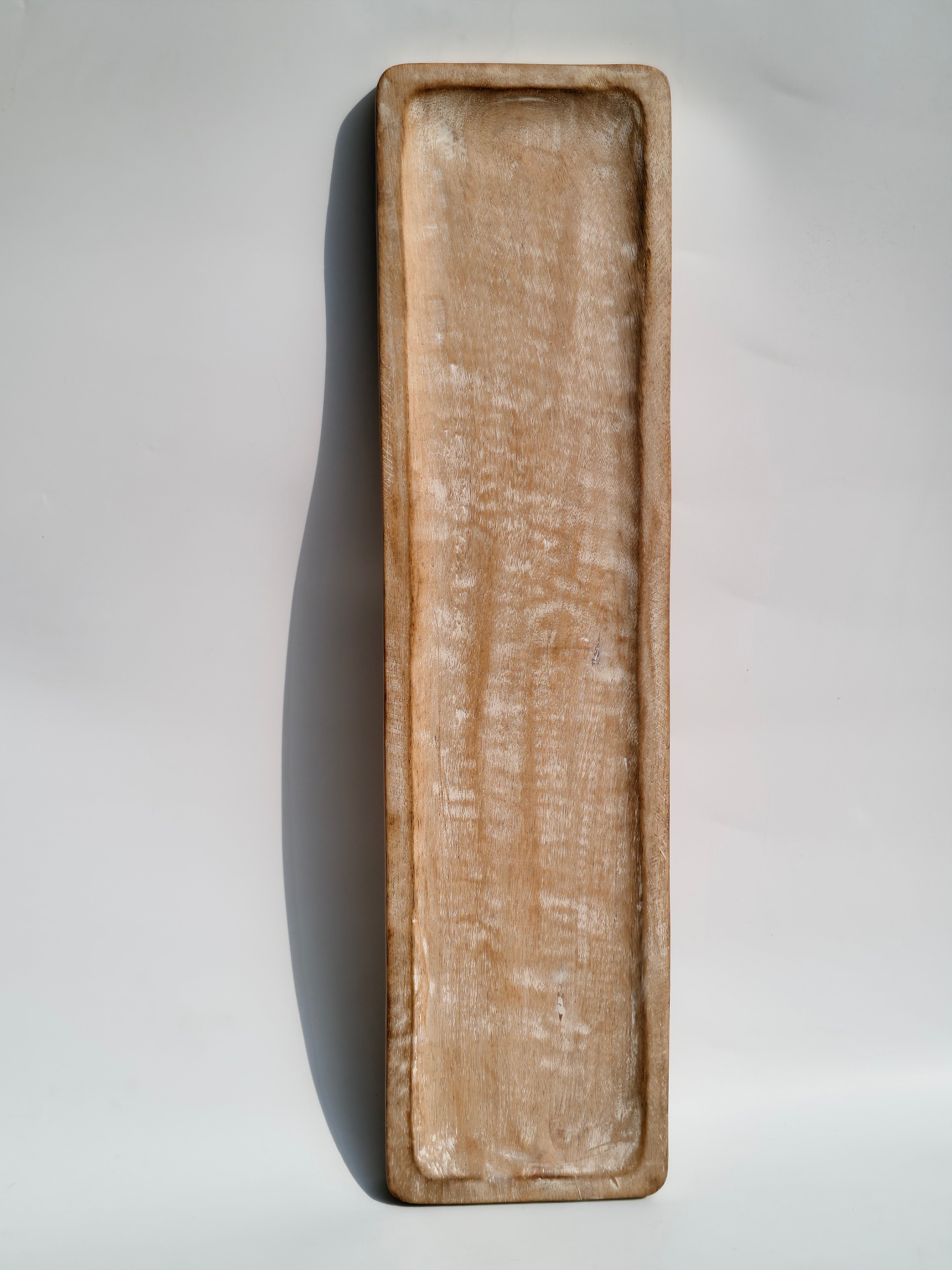 Long Wooden Dough Bowl Tray